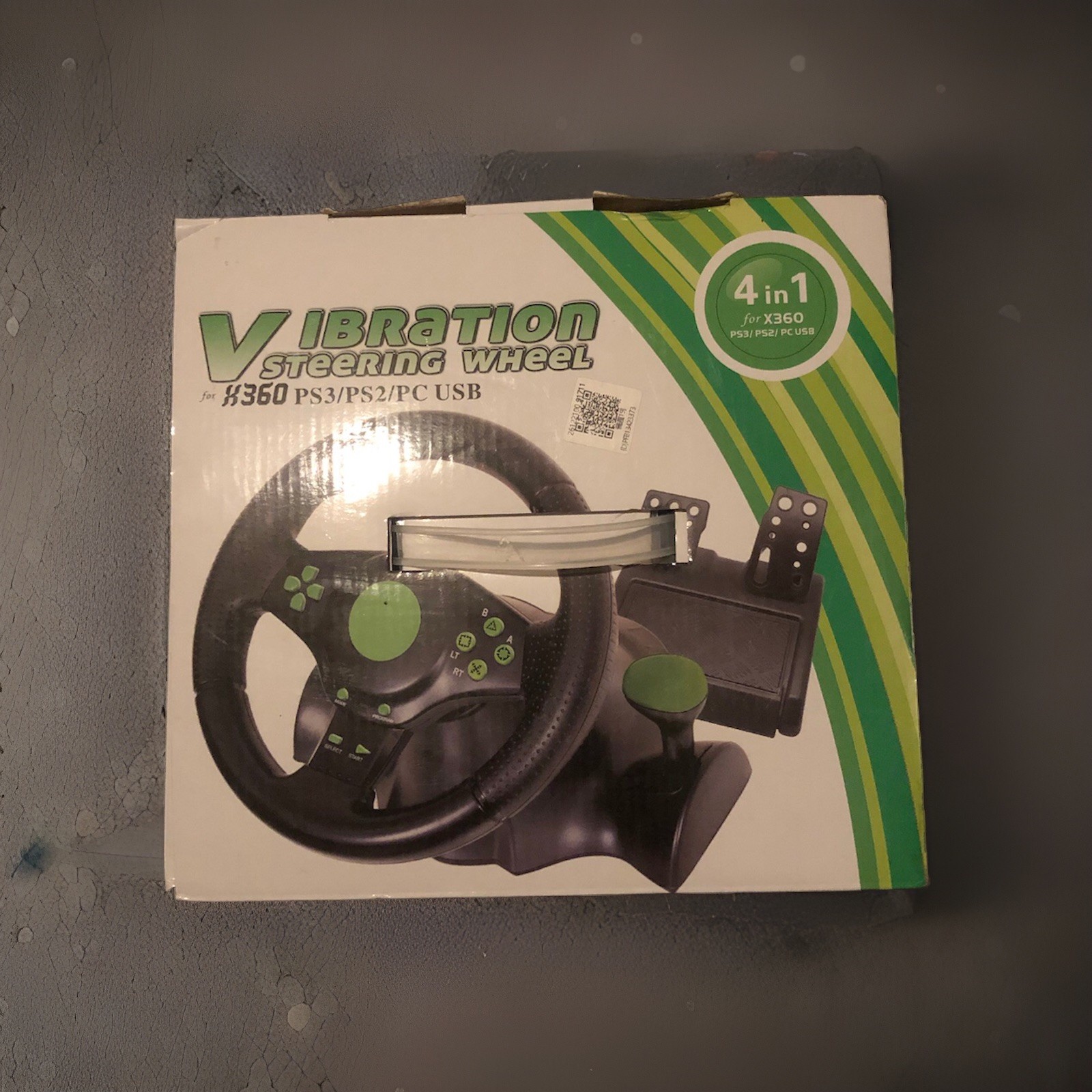 Vibration Steering Wheel for Racing Games PS2/PS3/PC USB, Gamers – New Open Box