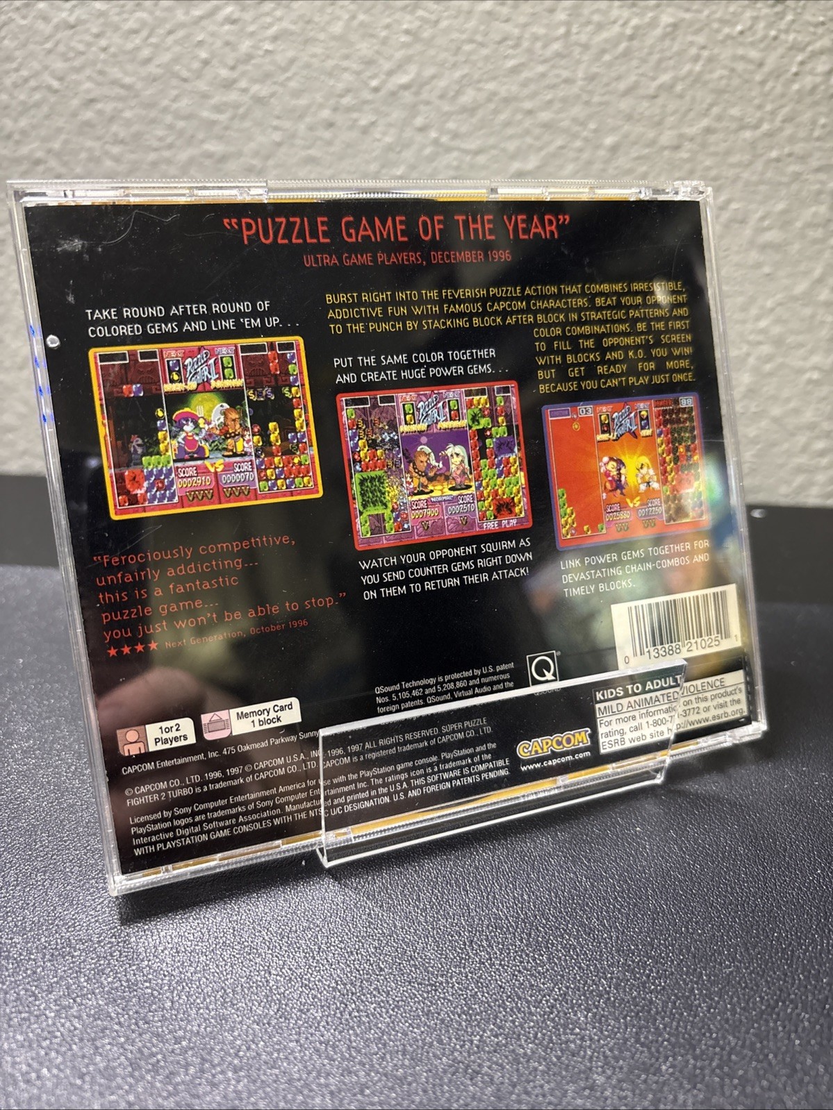 Capcom Super Puzzle Fighter II Turbo (Sony PlayStation 1, 1996) CIB Tested Works
