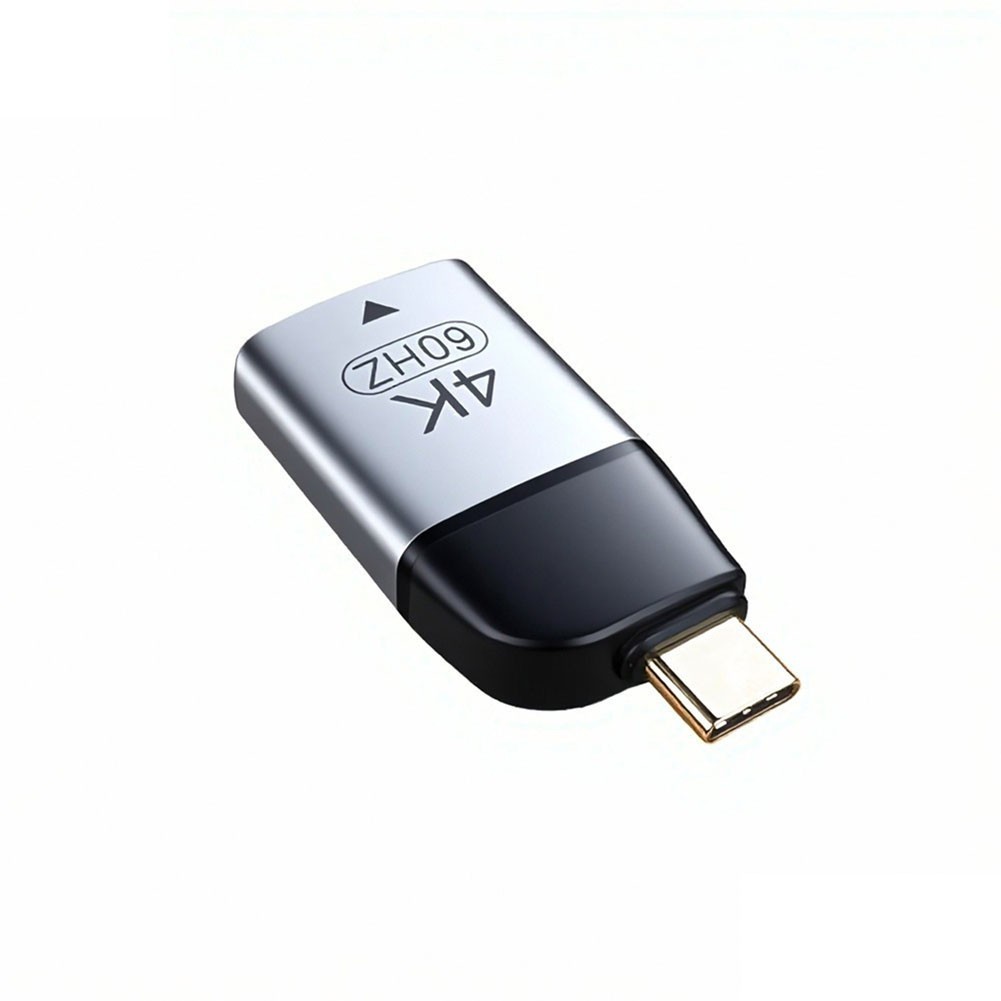 Type-C Adapter 4K@60Hz Silver Aluminum Construction for Laptop Phone Use
