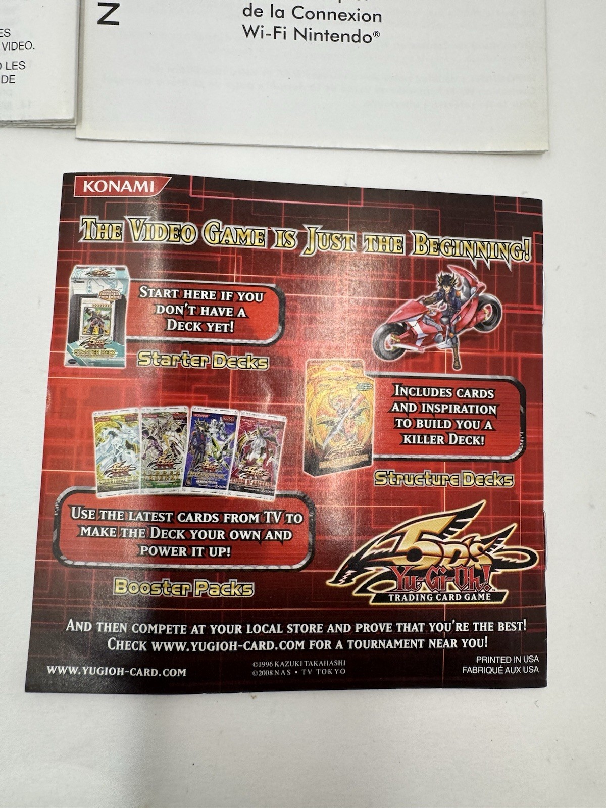 DS Yu-Gi-Oh 5D’s World Championship 2011: Over the Nexus *w/Inserts*No Cards*F/S