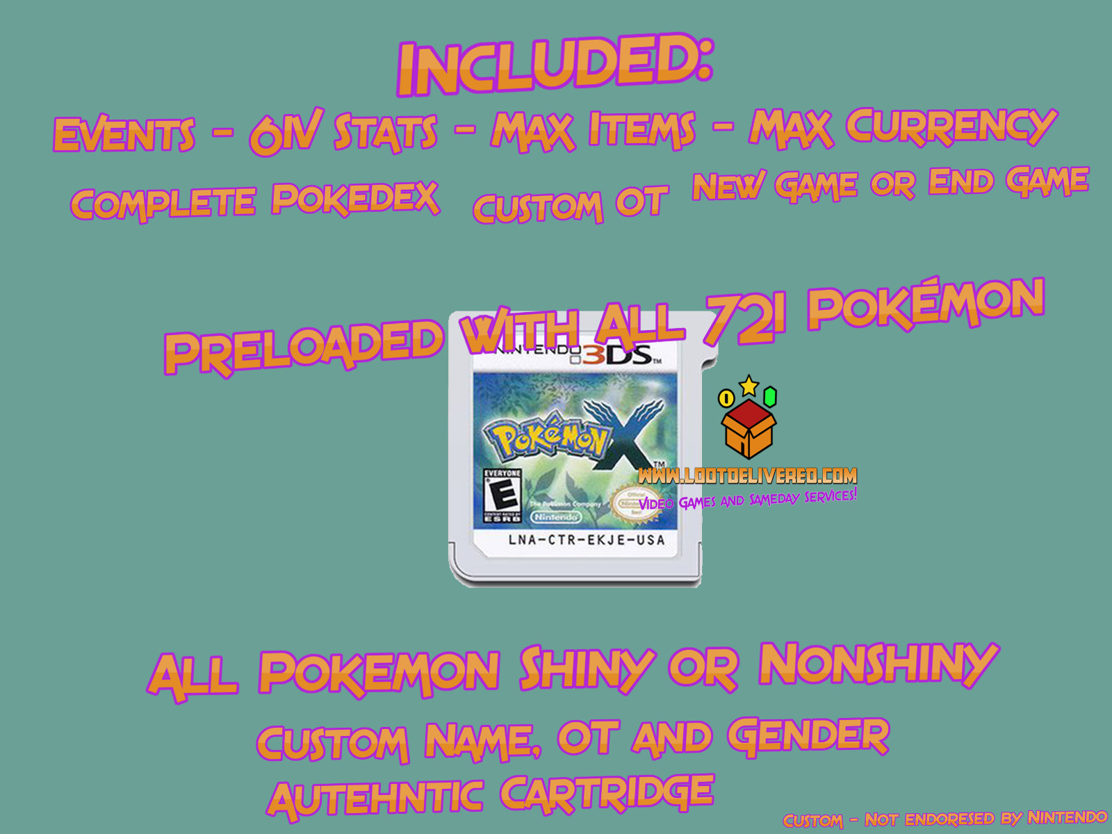 Pokemon X Nintendo 3ds – Authentic & tested