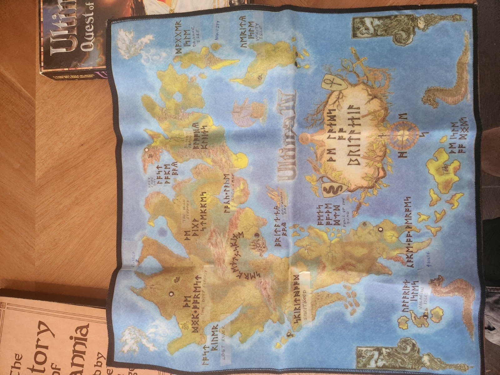 Origin Systems Ultima IV: Quest of the Avatar Commodore 64 Role Playing Map