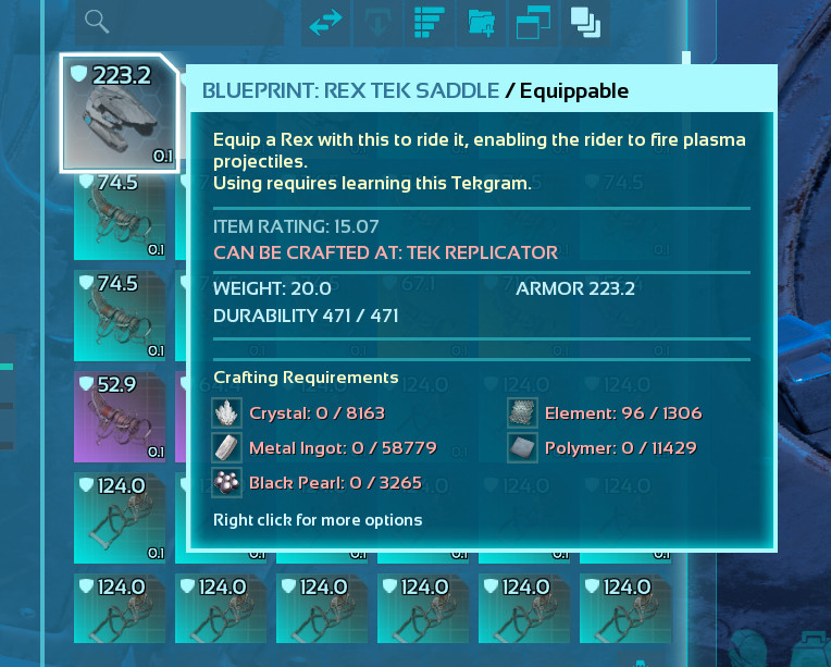Saddle Blueprint Ark Survival Ascended Official PVE