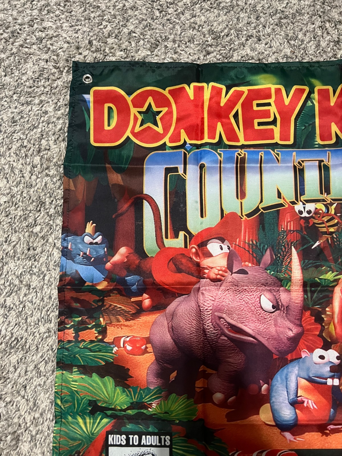 Donkey Kong Country SNES Custom Wall Banner Tapestry 3 x 3 Ft