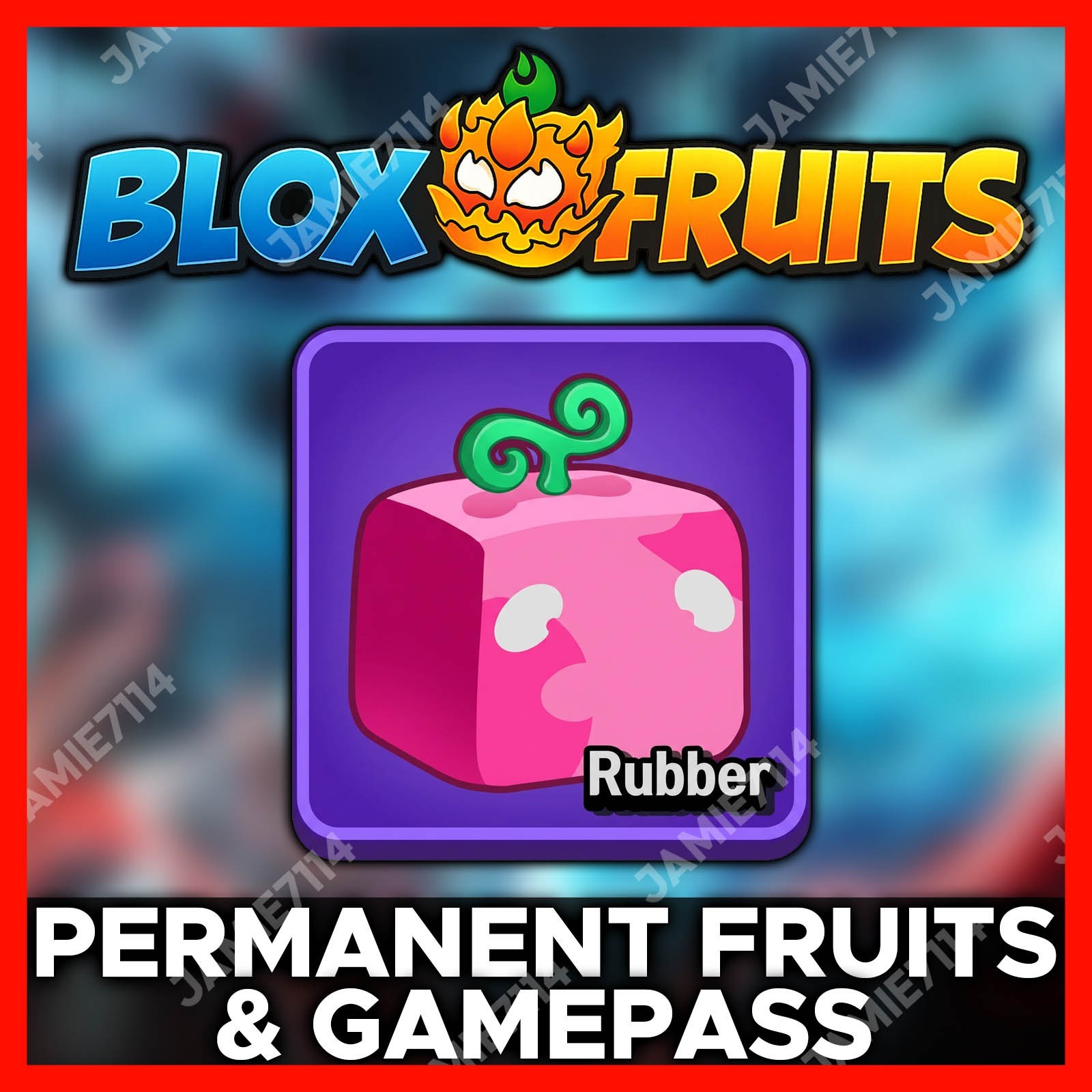 BLOX FRUITS 🐲PERMANENT RUBBER‼️CHEAP & FAST SERVICE ‼️