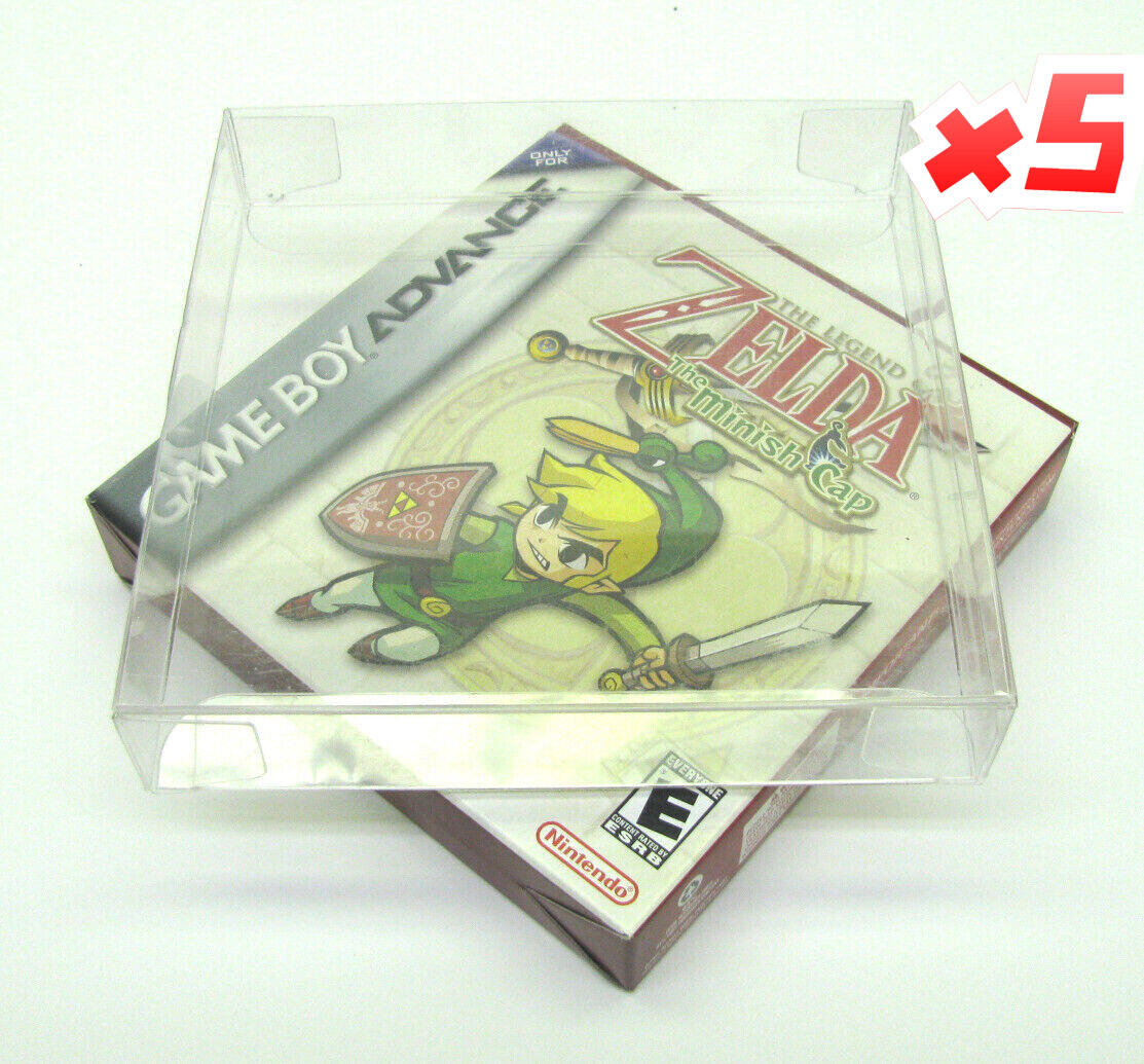 5x NINTENDO GAME BOY ADVANCE GAME BOX – PROTECTIVE BOX PROTECTOR SLEEVE CASE