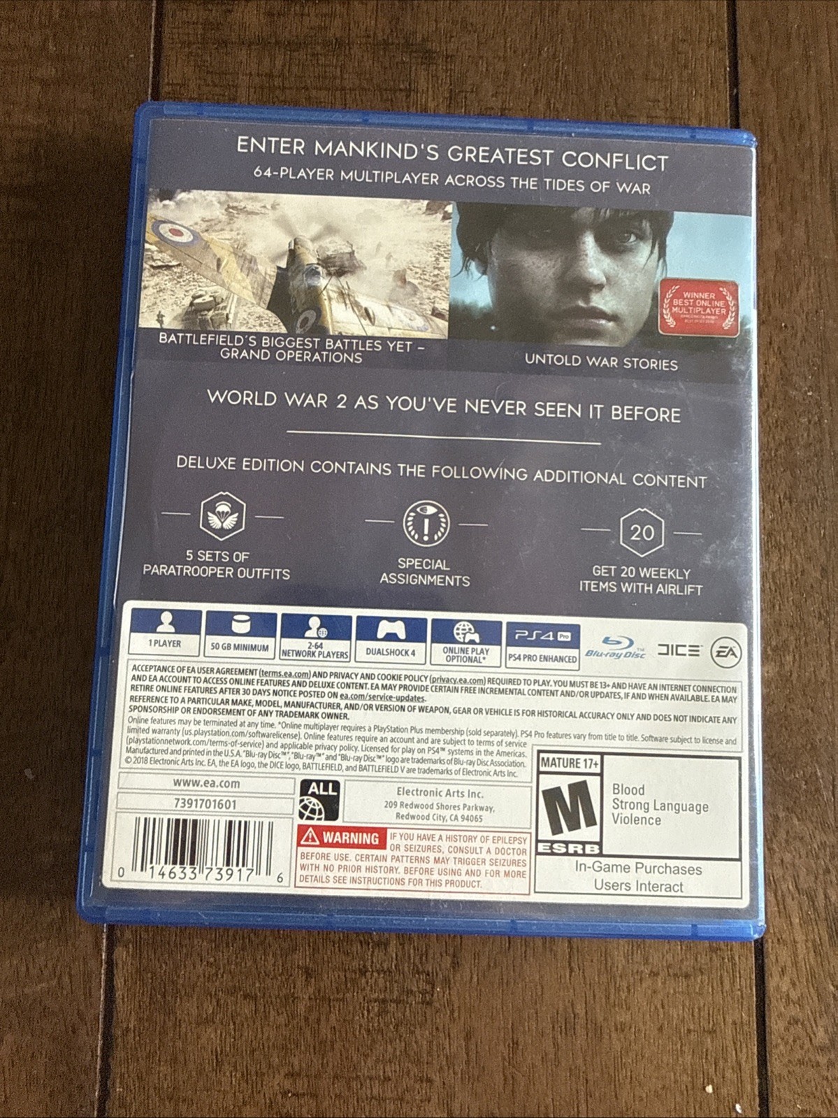 Battlefield V – Deluxe Edition – Sony PlayStation 4 – CIB Complete – Tested