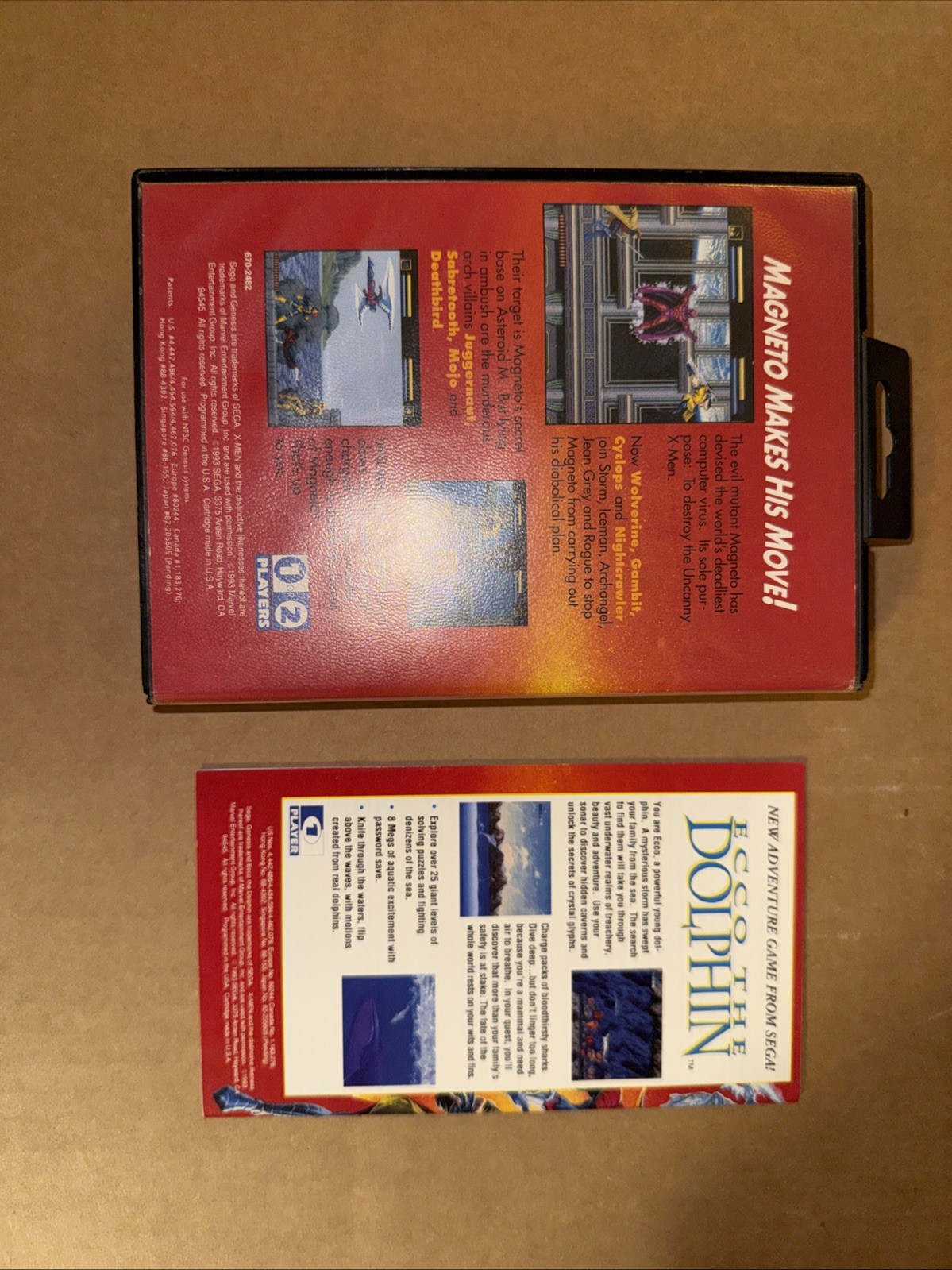 X-MEN Case & Manual No Sega Genesis Game
