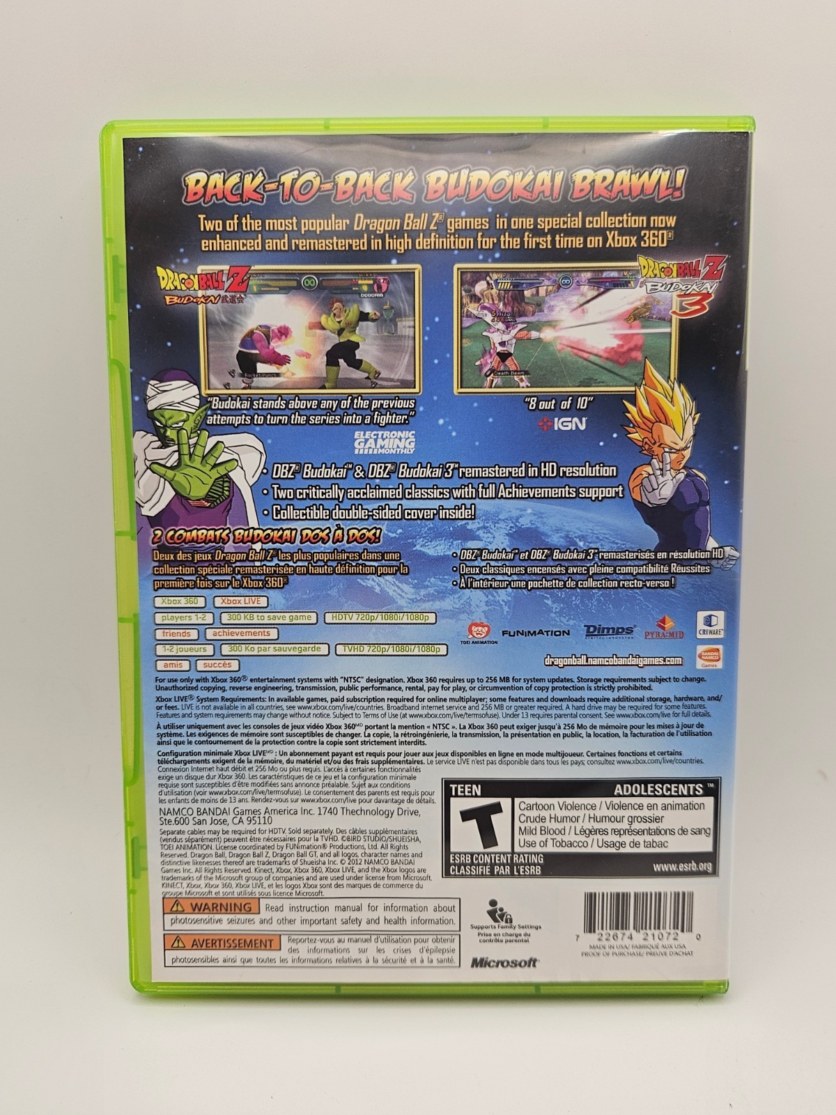 Dragon Ball Z Budokai HD Collection Microsoft Xbox 360 CIB Resurfaced & Tested