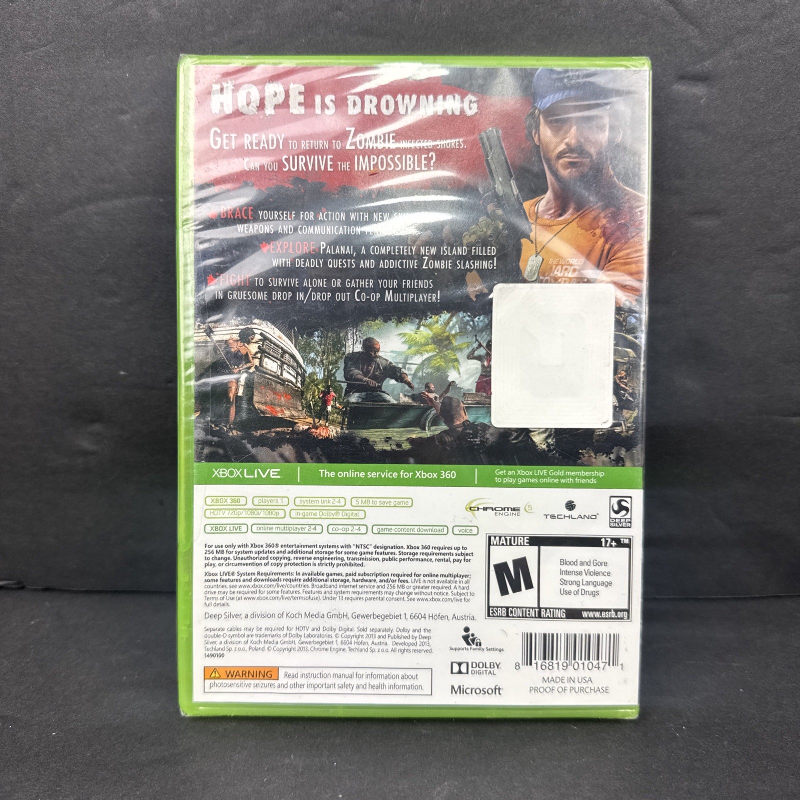 Dead Island Riptide Microsoft Xbox 360 New Factory Sealed OOP Deep Silver Zombie
