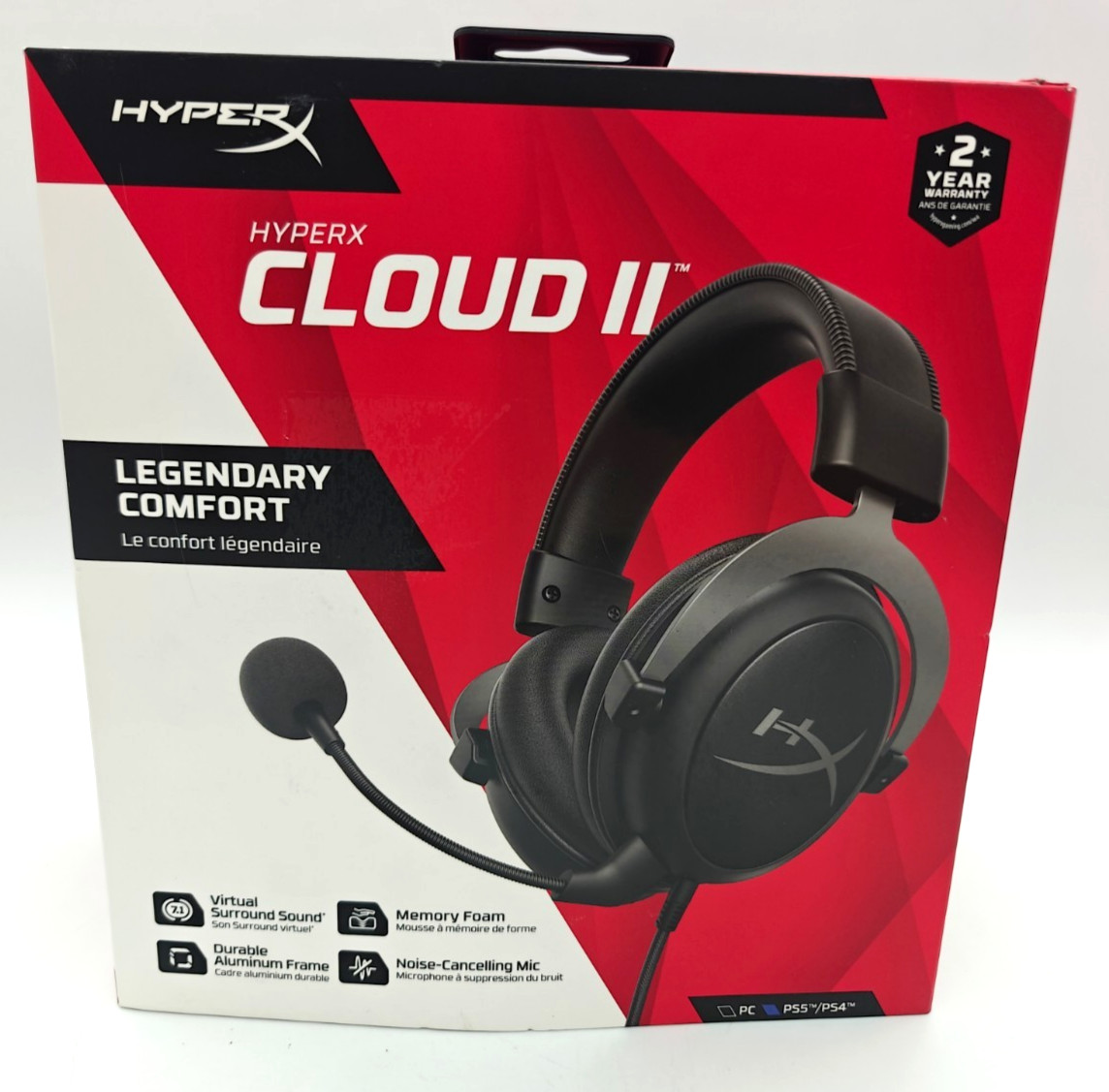 HyperX Cloud II Gaming Headset 7.1 Gun Metal 3.5mm Wired Mic Xbox PS4 PS5