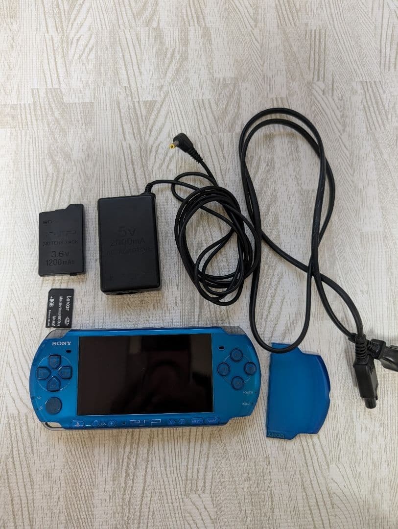 Excellent Sony PSP-3000 Vibrant Blue Console Tested Region free for games