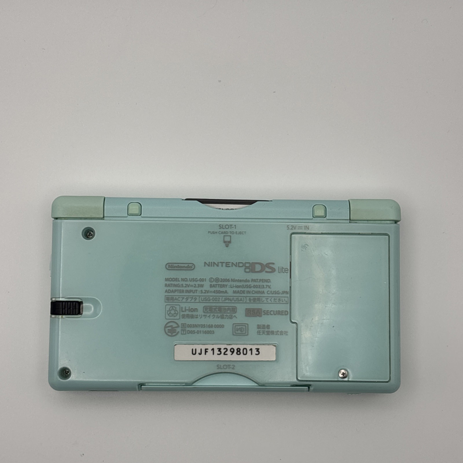 Nintendo DS Lite Jp Handheld Blue Turquoise Tested And WorkingMatching GBA Cover