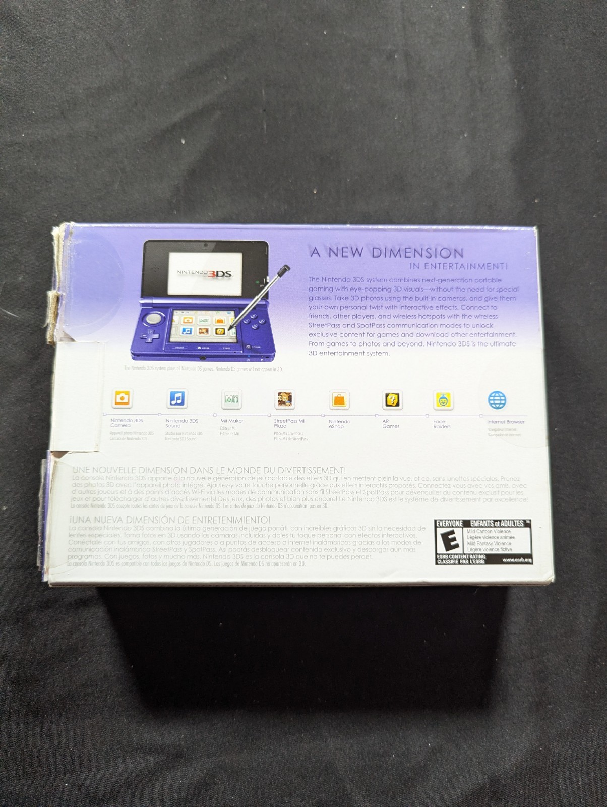 Nintendo 3DS Midnight Purple Handheld Console CIB Matching Serials US