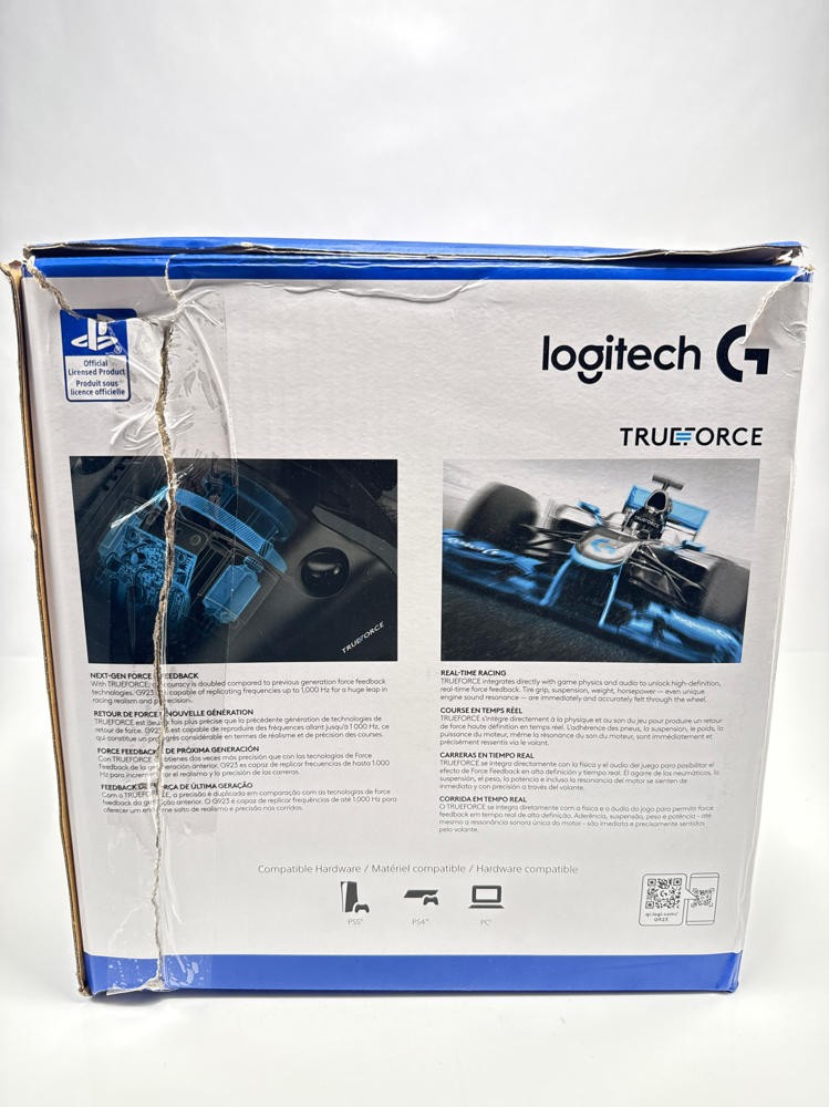 Logitech G923 Racing Wheel Pedals TRUEFORCE PS5 PS4 PC Leather Gaming