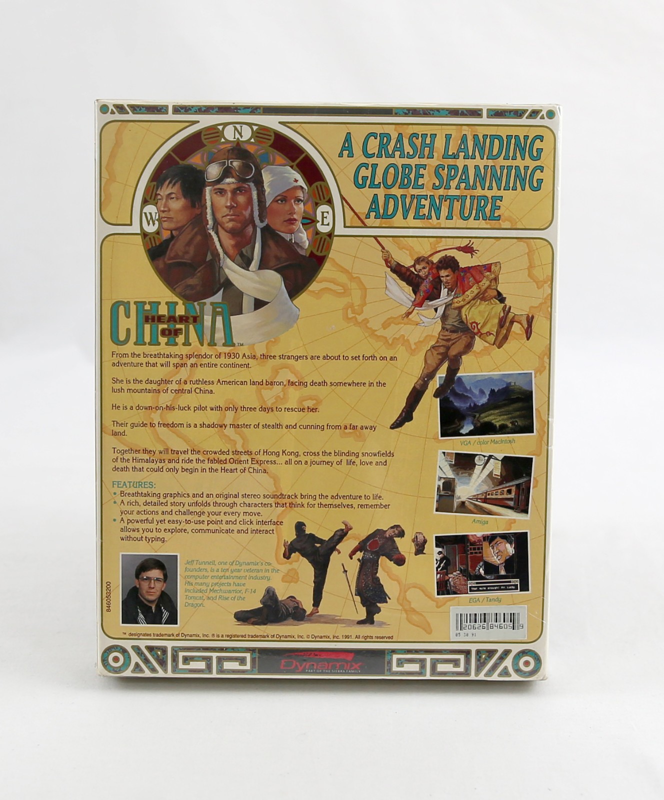 SEALED 1991 Heart of China Dynamix / Sierra On-Line Big Box PC