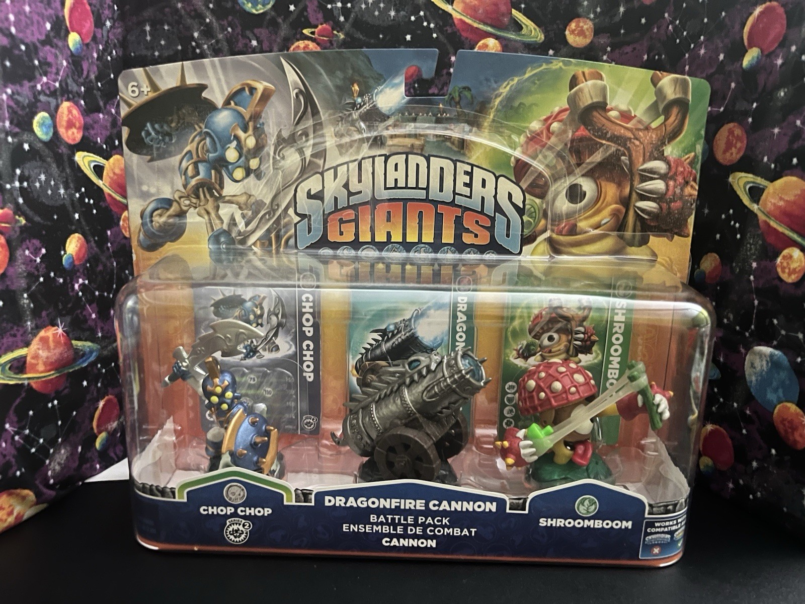 Skylanders Giants Battle Pack Golden Dragonfire Cannon, Chop Chop, Shroomboom