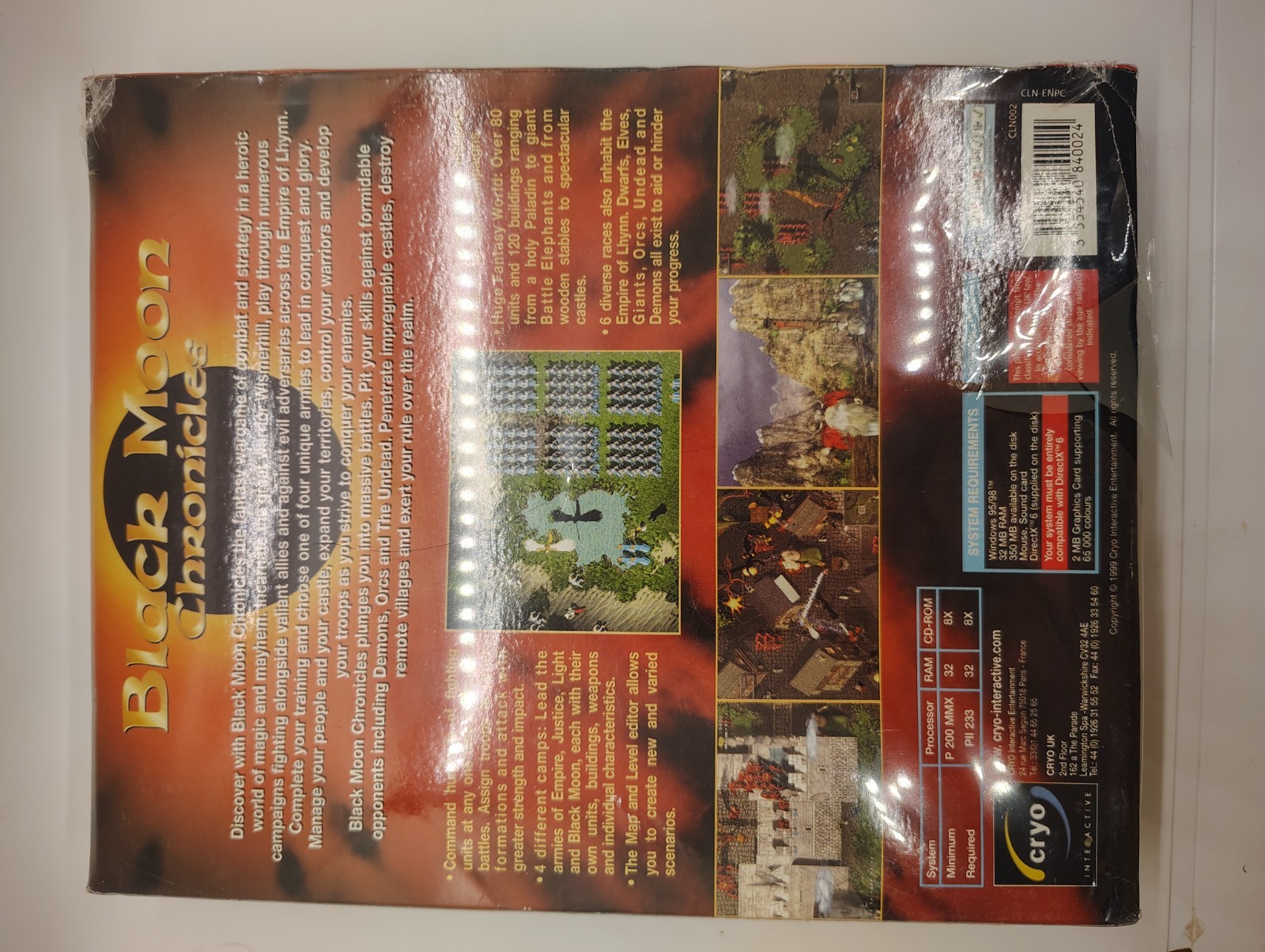 Black Moon Chronicles PC Windows 95/98 Big Box Cryo Fantasy See Description RARE