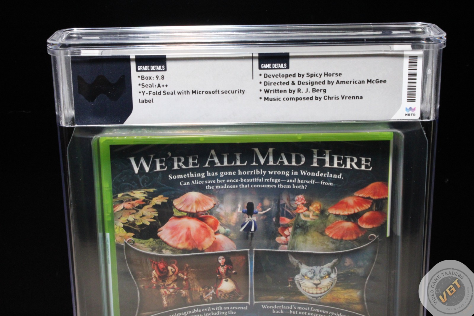 WATA 9.8 A++ – Alice: Madness Returns Xbox 360 2011 NEW! – RARE!