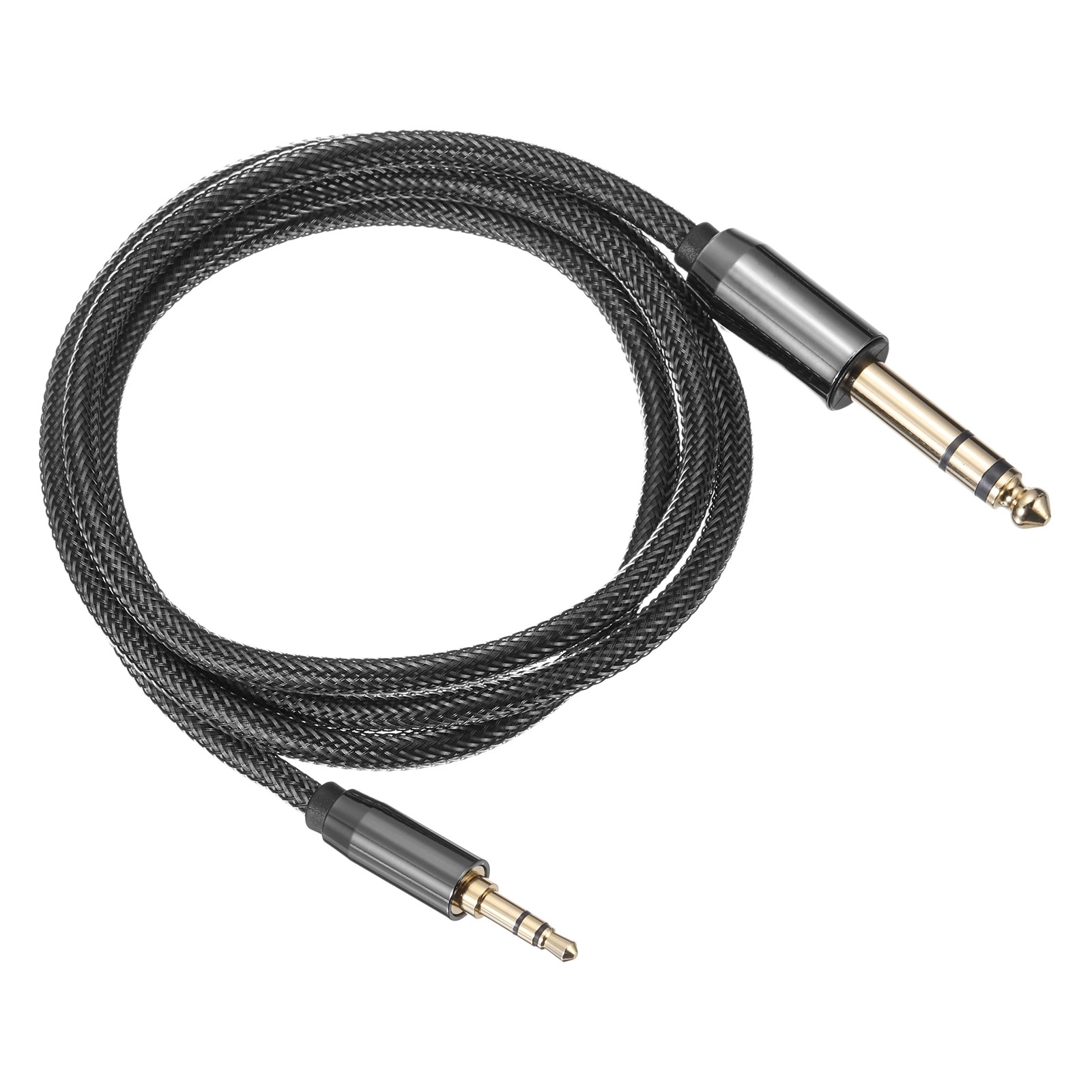 3.5mm 1/8″ Male TRS to 6.35mm 1/4″ Male TRS Audio Cable 3M/10Ft Black