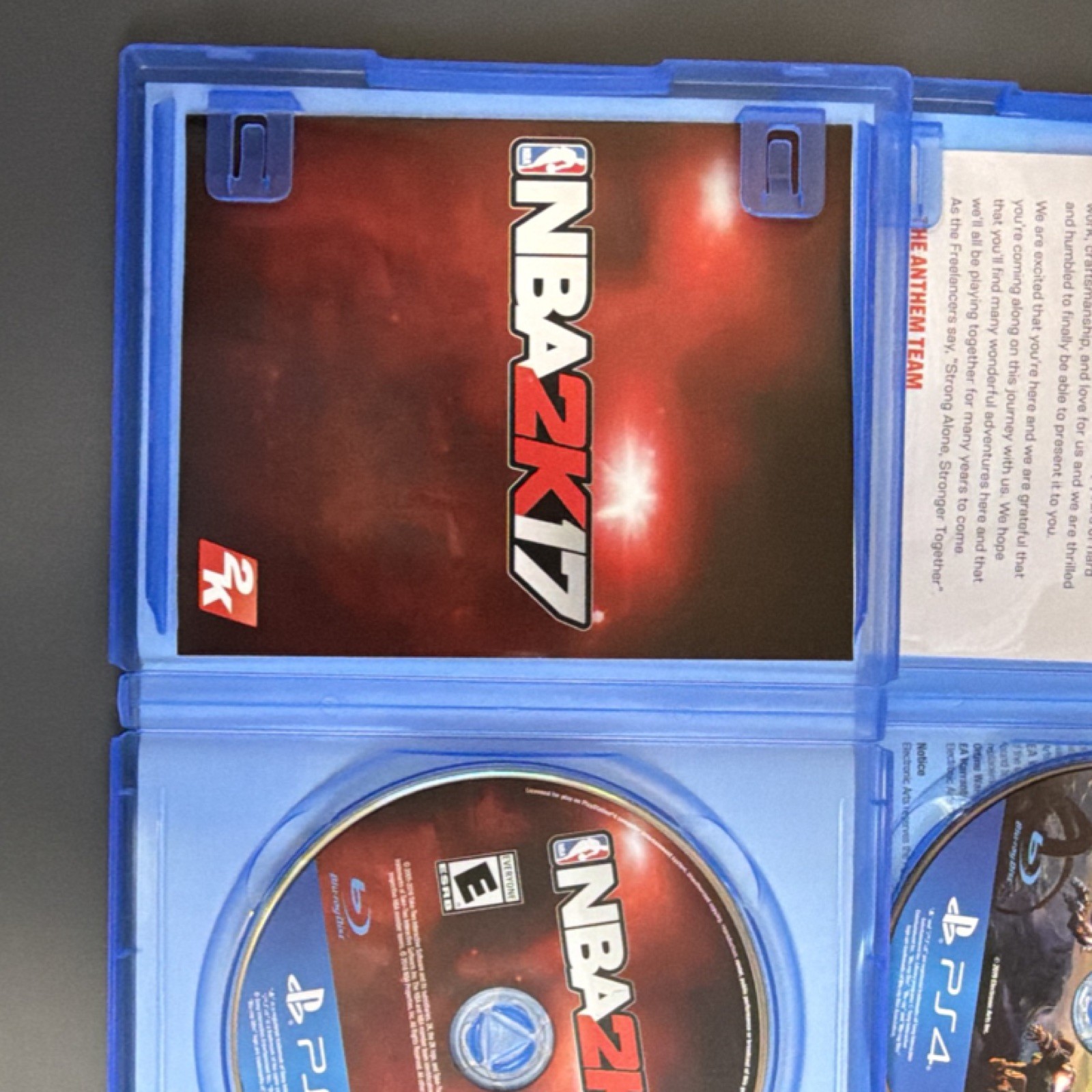 EA 2K PlayStation PS4 Game Lot (2) Anthem + NBA 2K17 w/ Cases NTSC-U/C