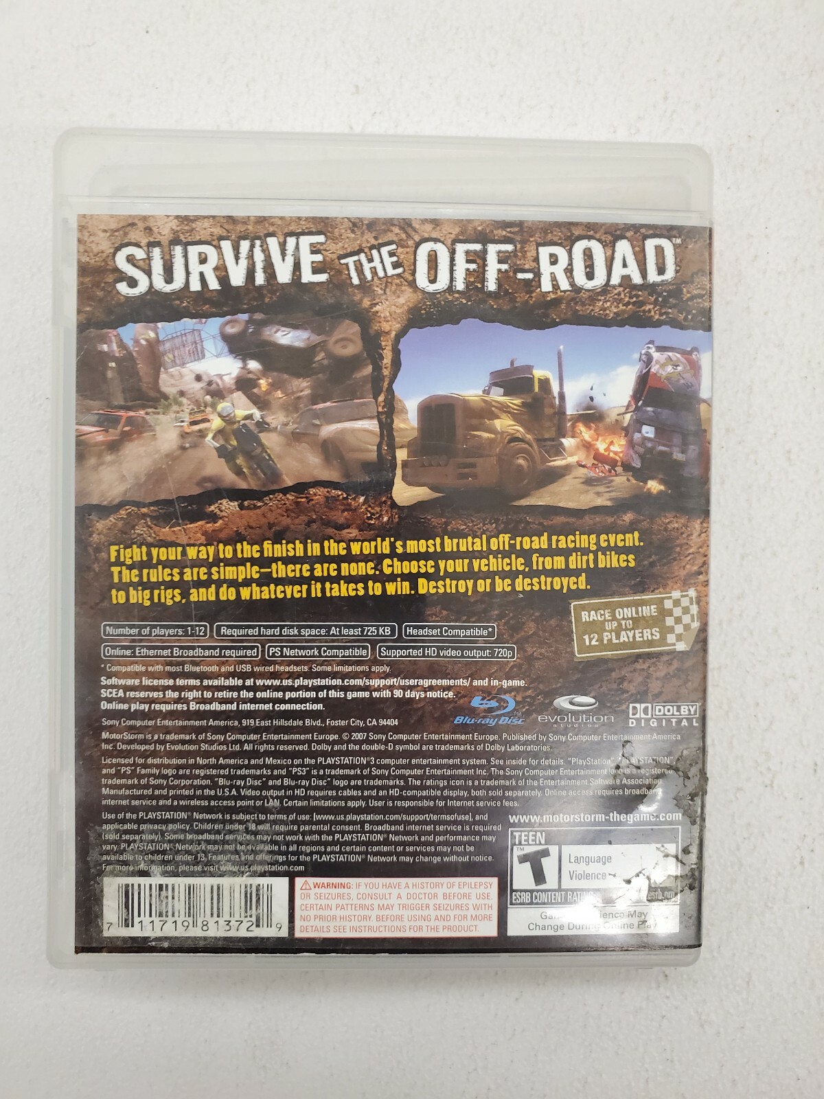 MOTORSTORM PS3! ATV DIRT BIKE OFF ROAD MX RACING, UNTAMED MUD RACE, MOTORCYCLE