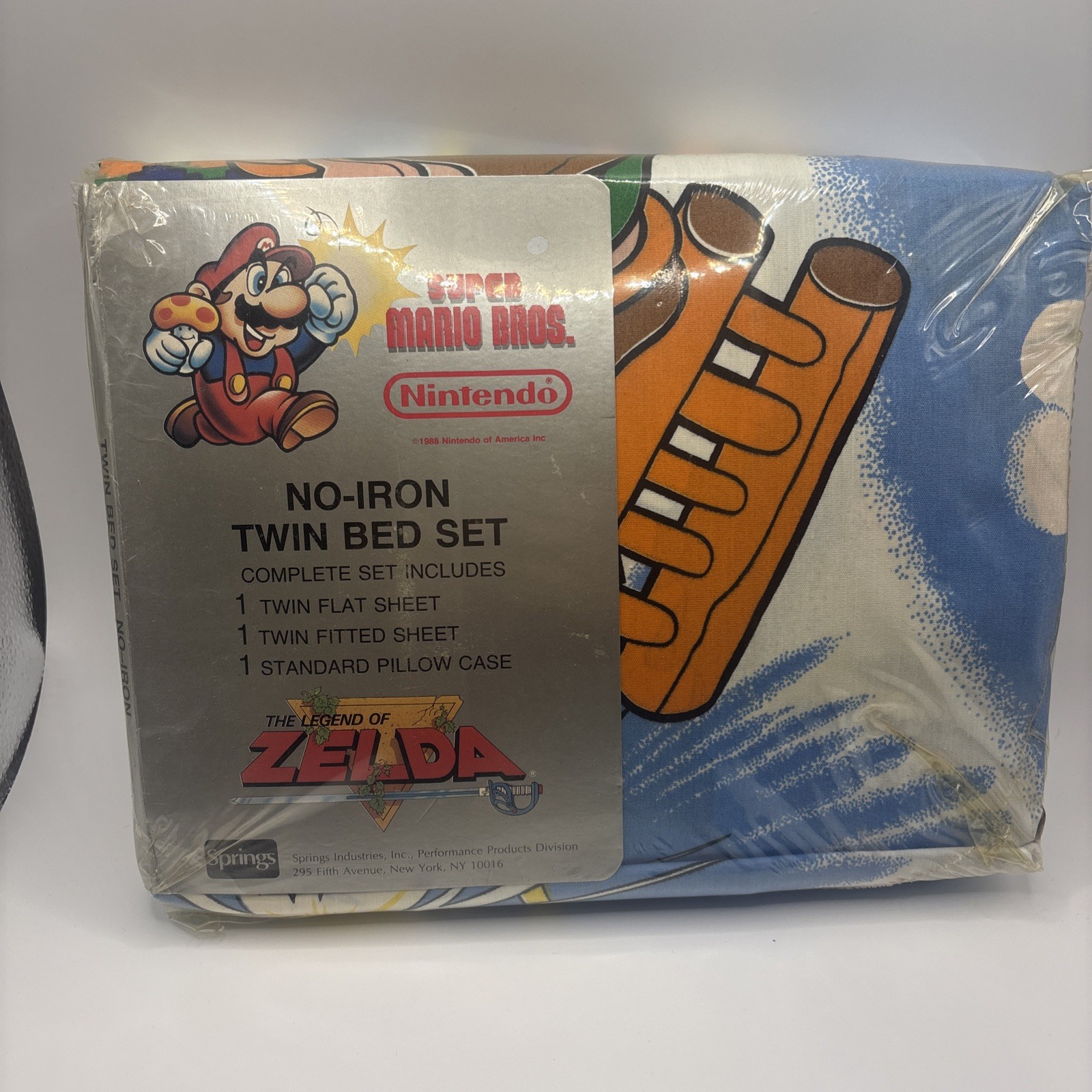 Vintage 1988 Nintendo Mario & Zelda Sheet Set SEALED! RARE Grail