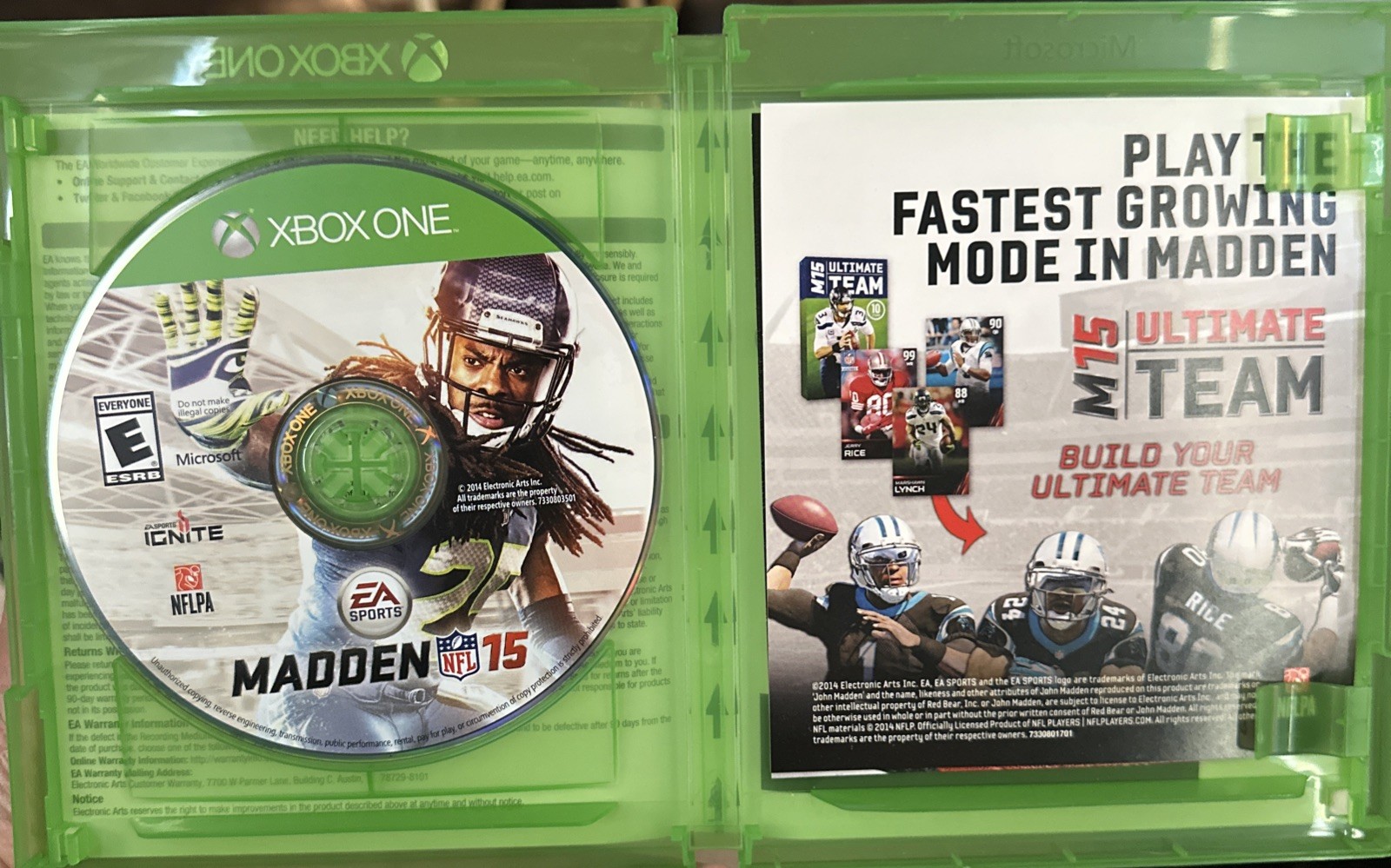 Microsoft Xbox One Madden NFL 15 EA Sports Multi-Player Pro Football Video Game