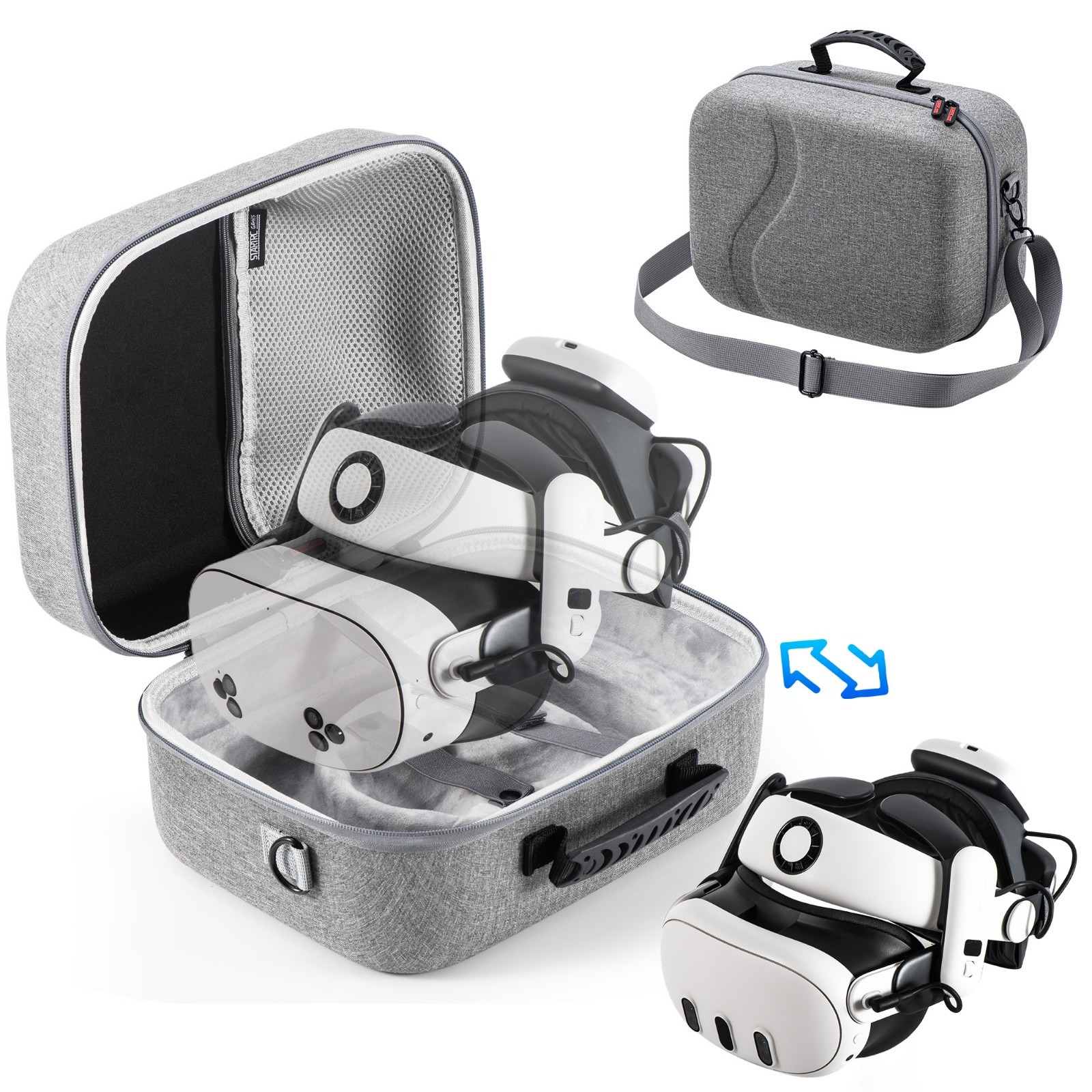 Hard Shell Carrying Case for Meta Quest 3/Quest 3S Large Capacity Storage Bag