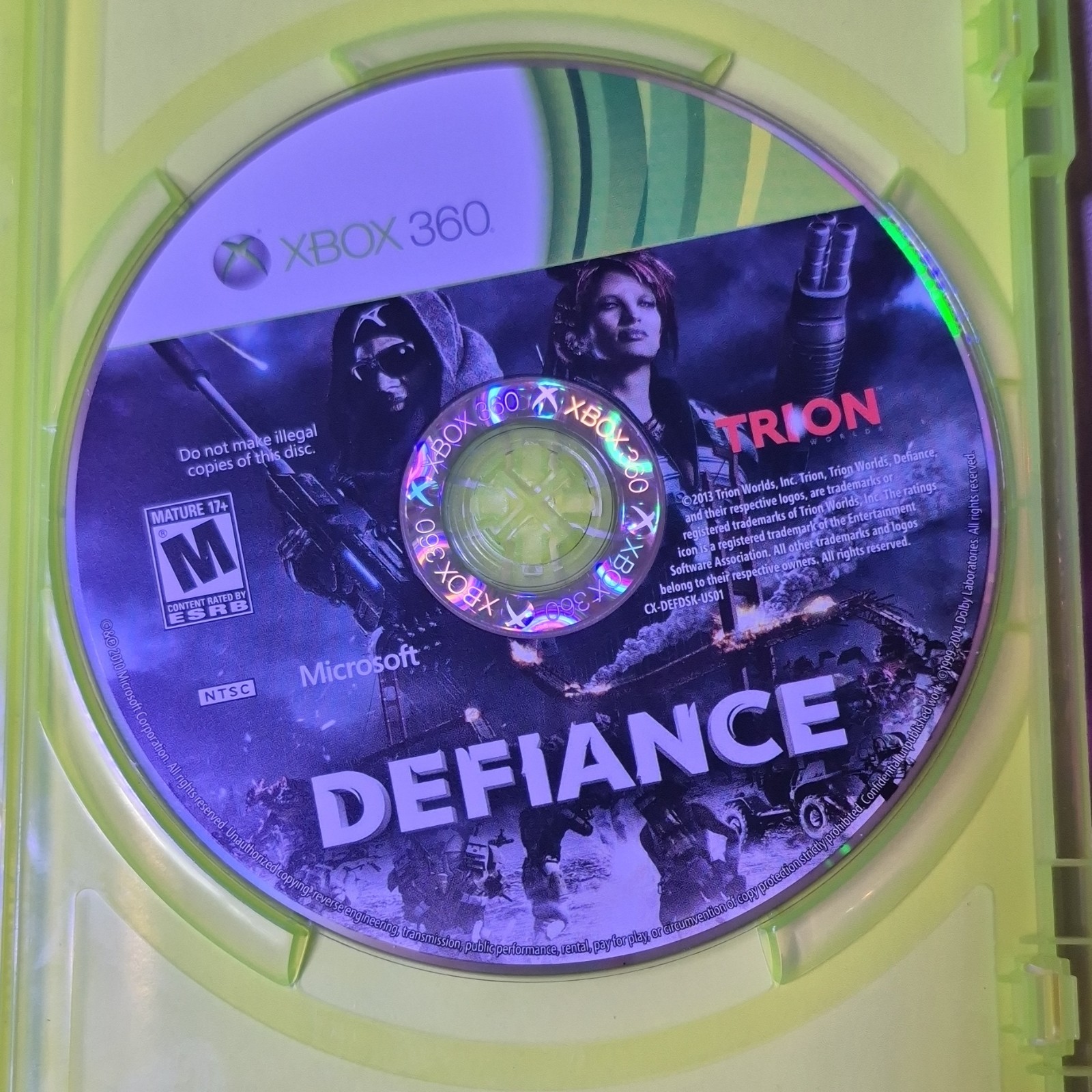 Trion Worlds Defiance Xbox 360 Shooter Action Adventure Manual Multiplayer