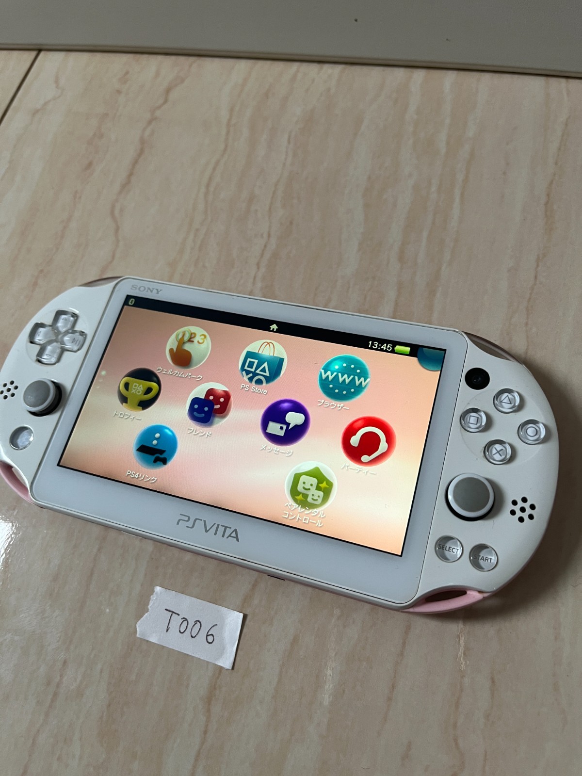 Excellent PS Vita Light Pink White PCH 2000 ZA19 Console only PSV Slim T006