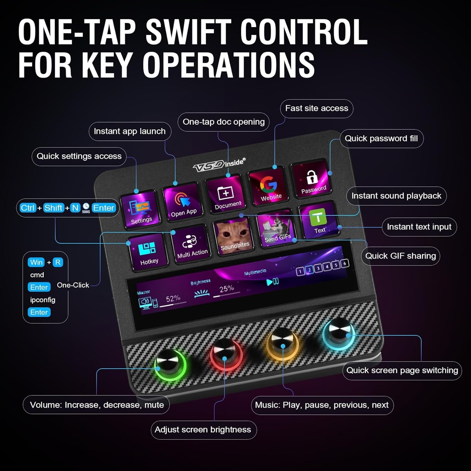 USB Soundboard & Stream Controller for Gamers, Streamers