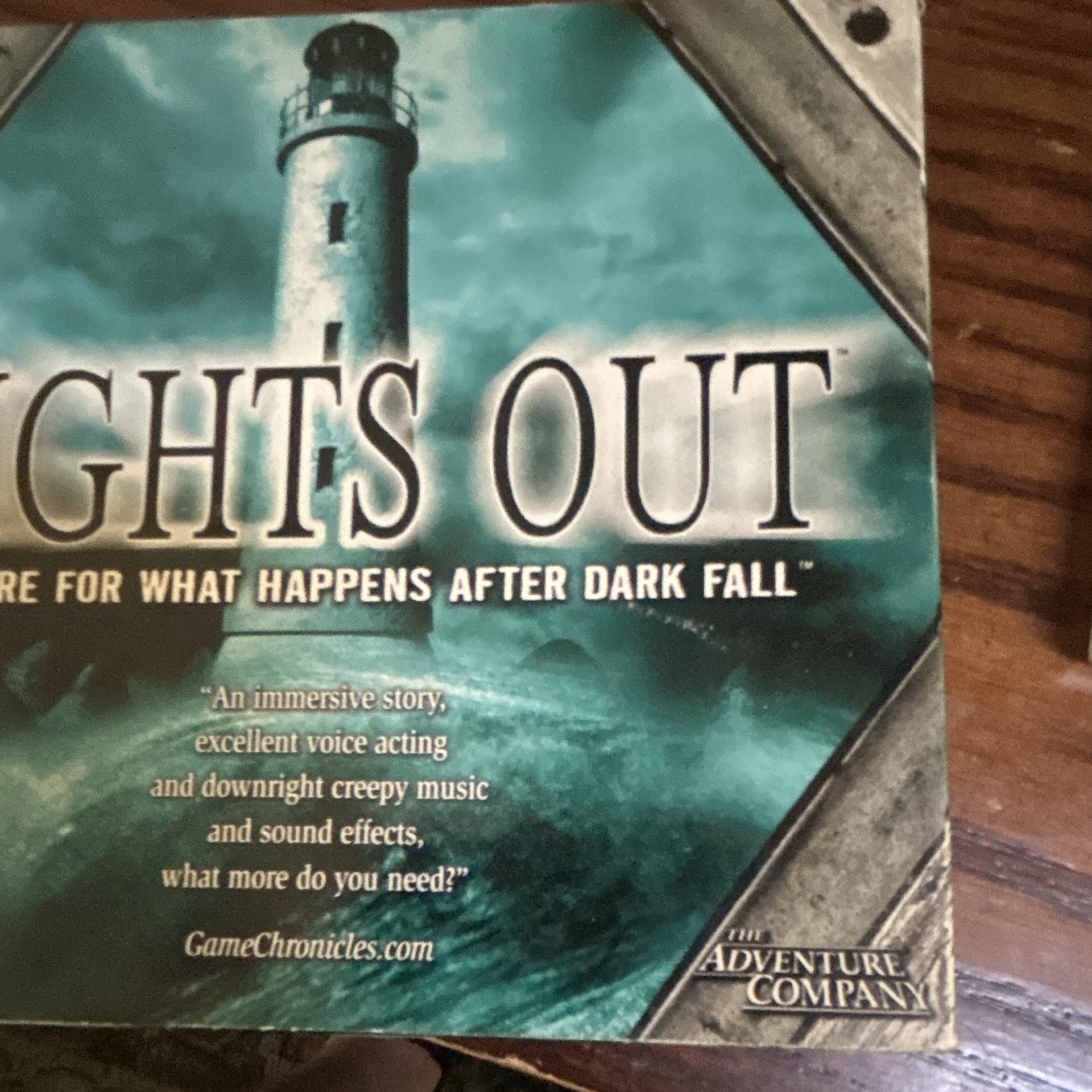The Adventure Company Lights Out PC CD-ROM Video Game T-Teen