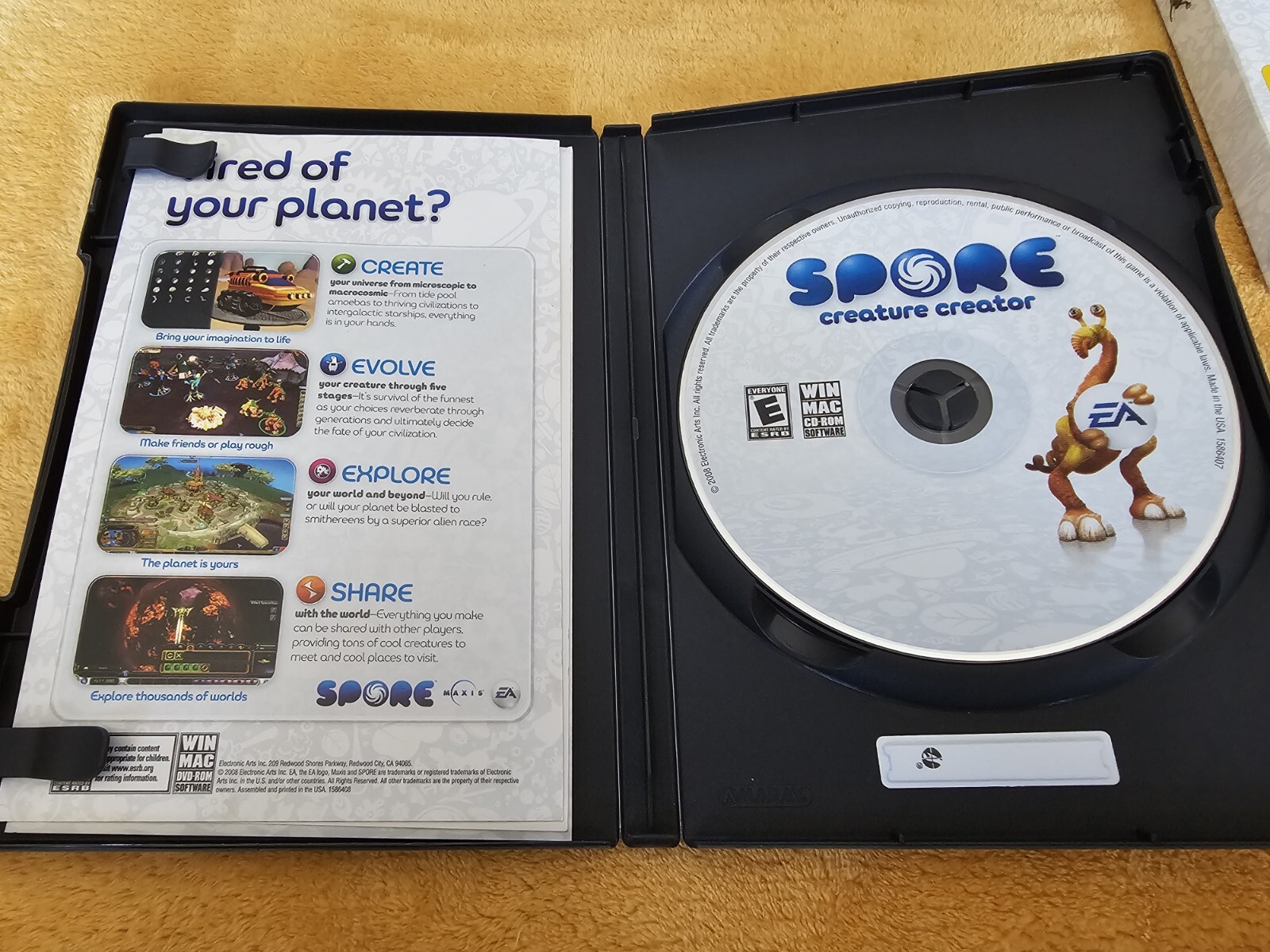 Spore Game Lot Creature Creator And Base Game – PC/Mac