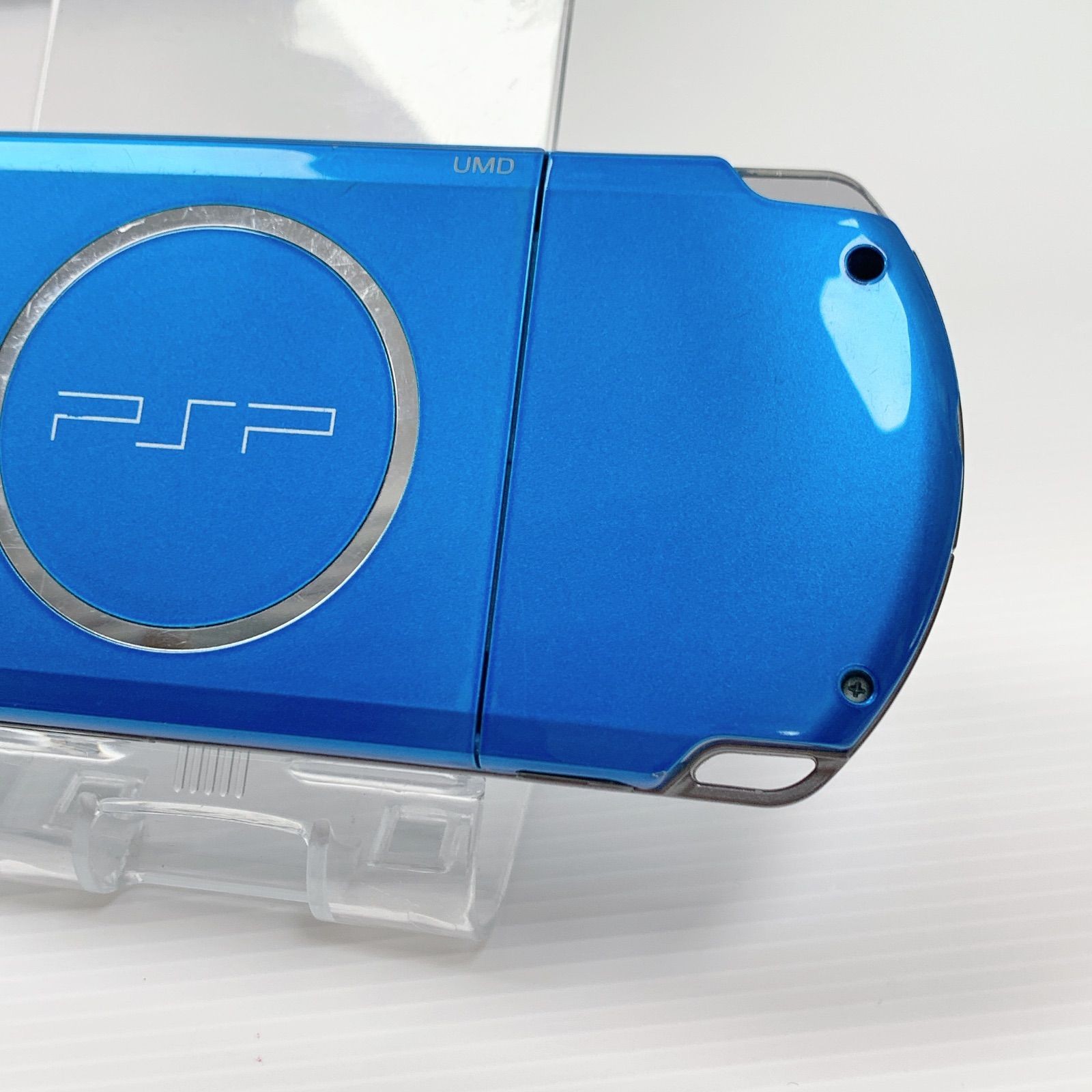 PSP Playstation Portable Vibrant Blue PSP 3000 VB Console USB cable Tested Japan