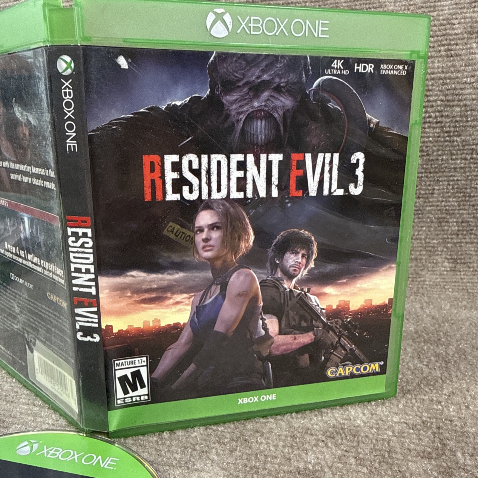 Resident Evil 3 Remake Xbox One Zombie Apocalypse 4v1 Game Ultra HD Adult Owned