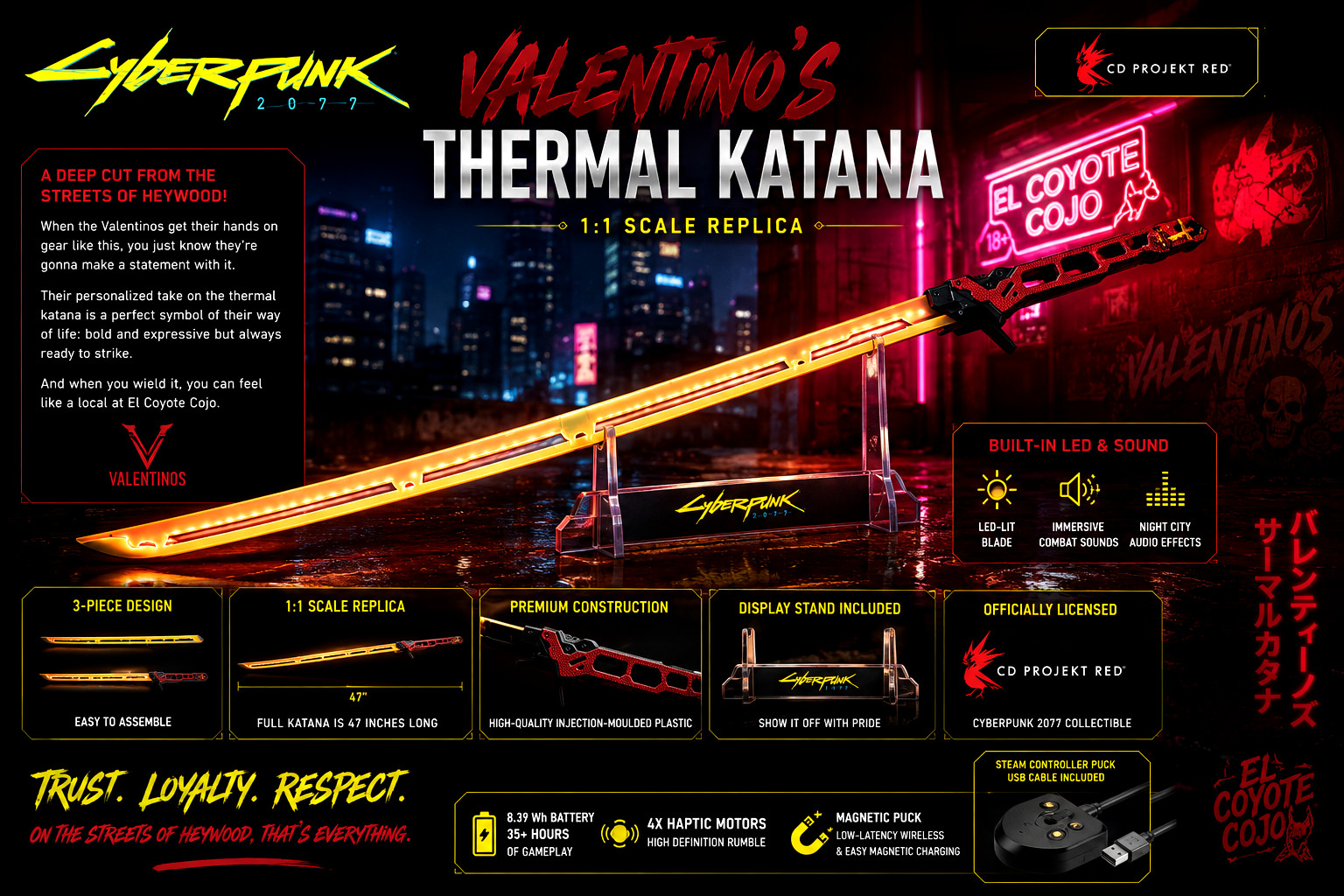 CYBERPUNK 2077 Limited Collectors Edition LED-Lit Thermal Katana – PRESALE 07/30