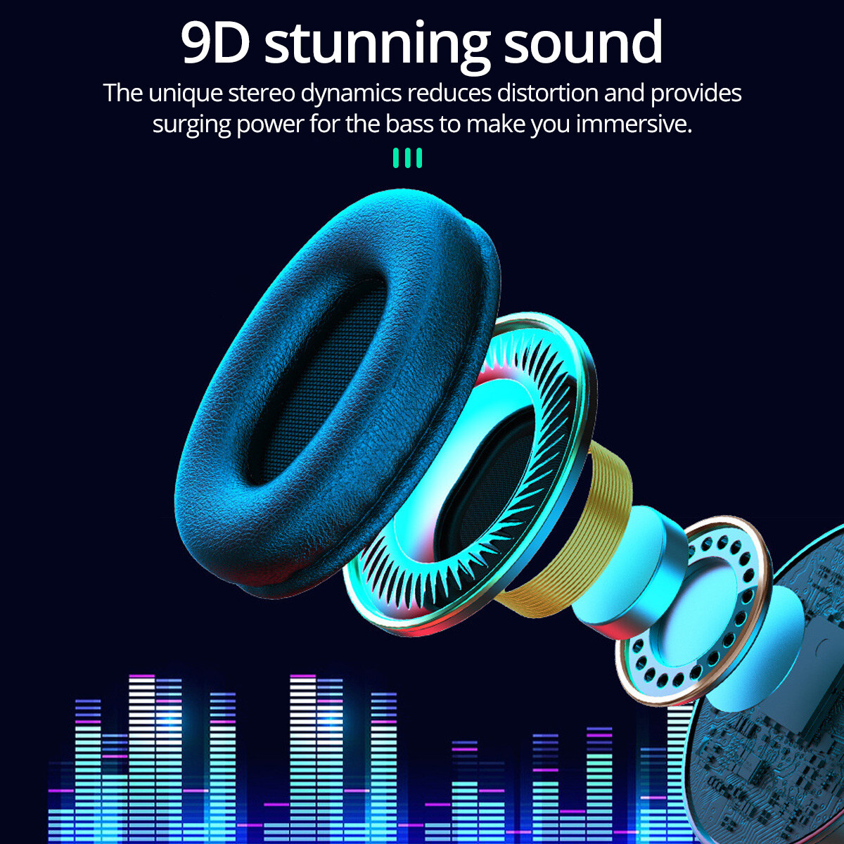 Wireless Bluetooth Headphones Super Bass Foldable Stereo Earphones Mic Headsets