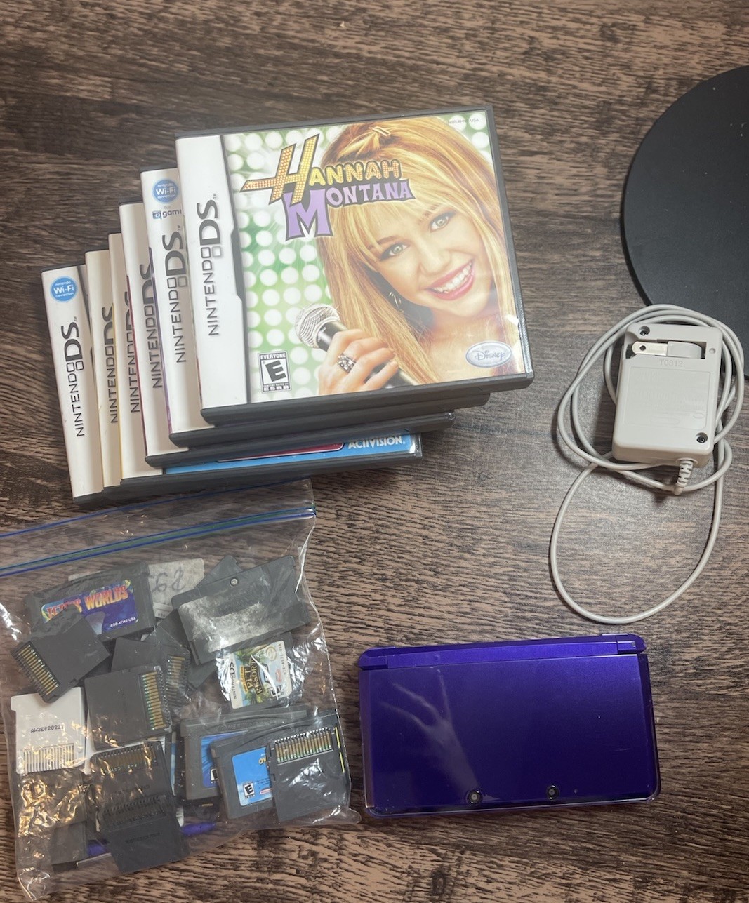 Nintendo 3DS Midnight Purple Portable Gaming Console & 35 Games