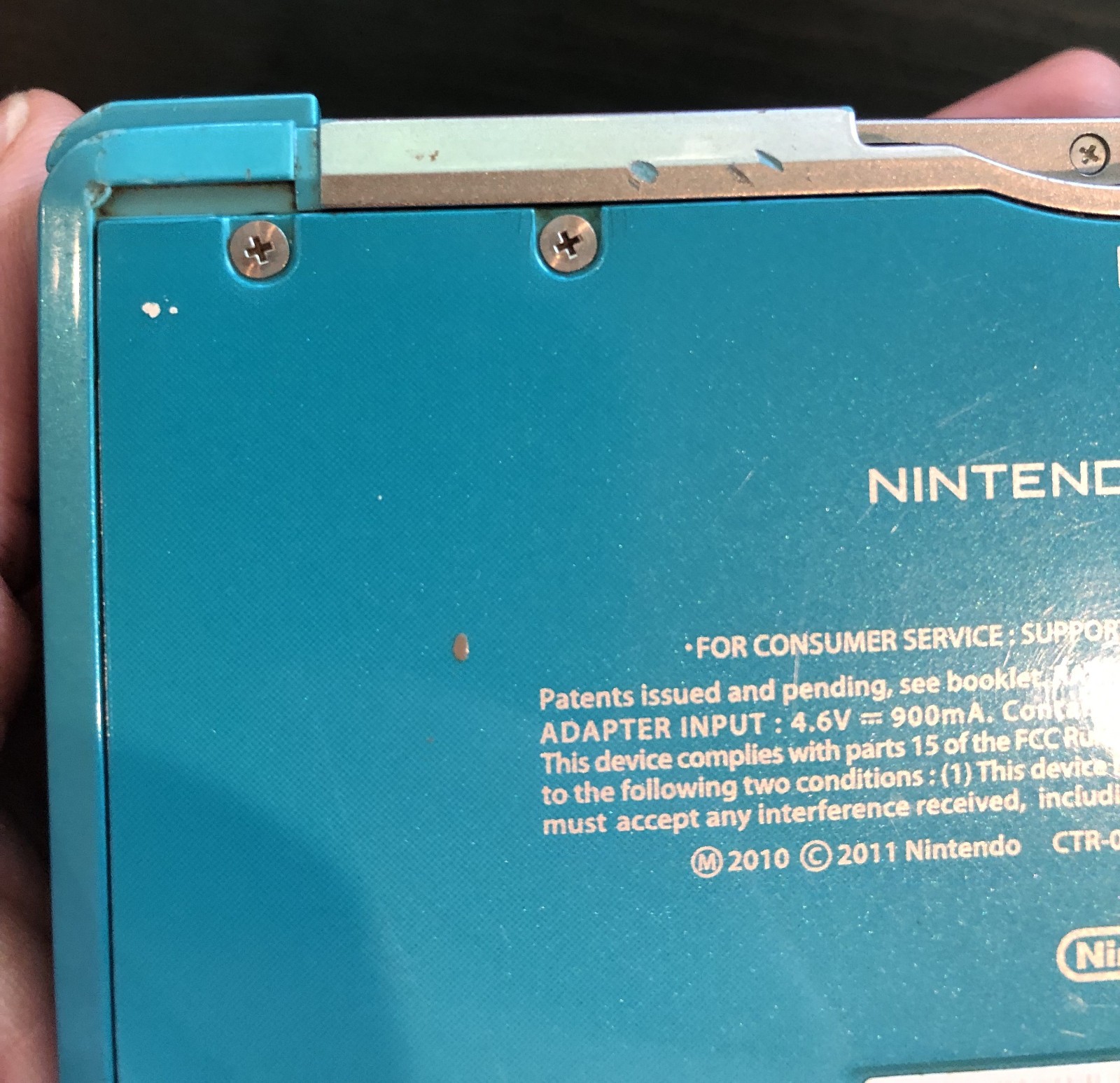 Nintendo 3DS Aqua Blue CTR-001 Handheld Console Fully Tested