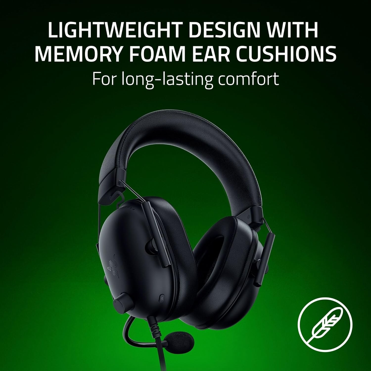 Razer BlackShark V2 X Gaming Headset 7.1 Surround Sound 50mm Drivers 3.5mm Jack