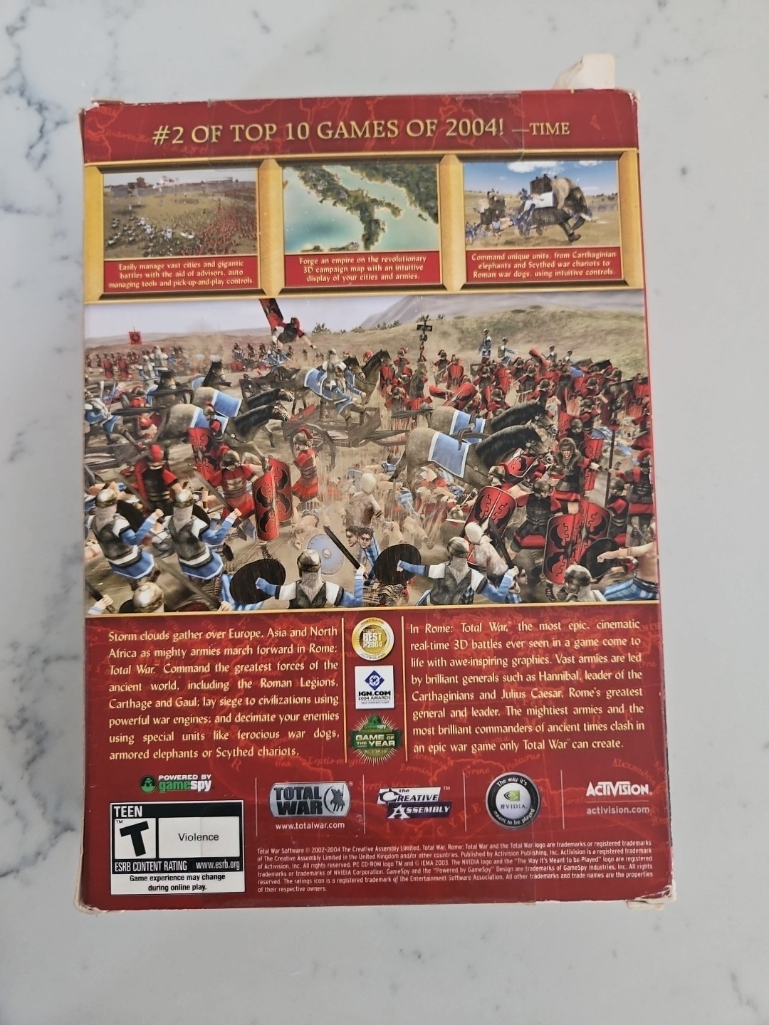 Rome: Total War & Barbarian Invasion Manual And Map included.