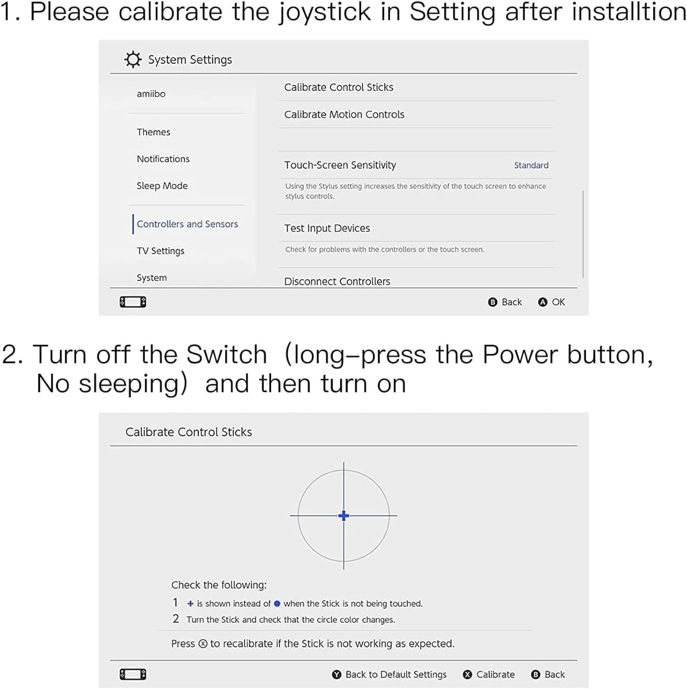 TMR Hall Effect Joystick for Switch JoyCon, OLED & Lite – No Drift Replacement