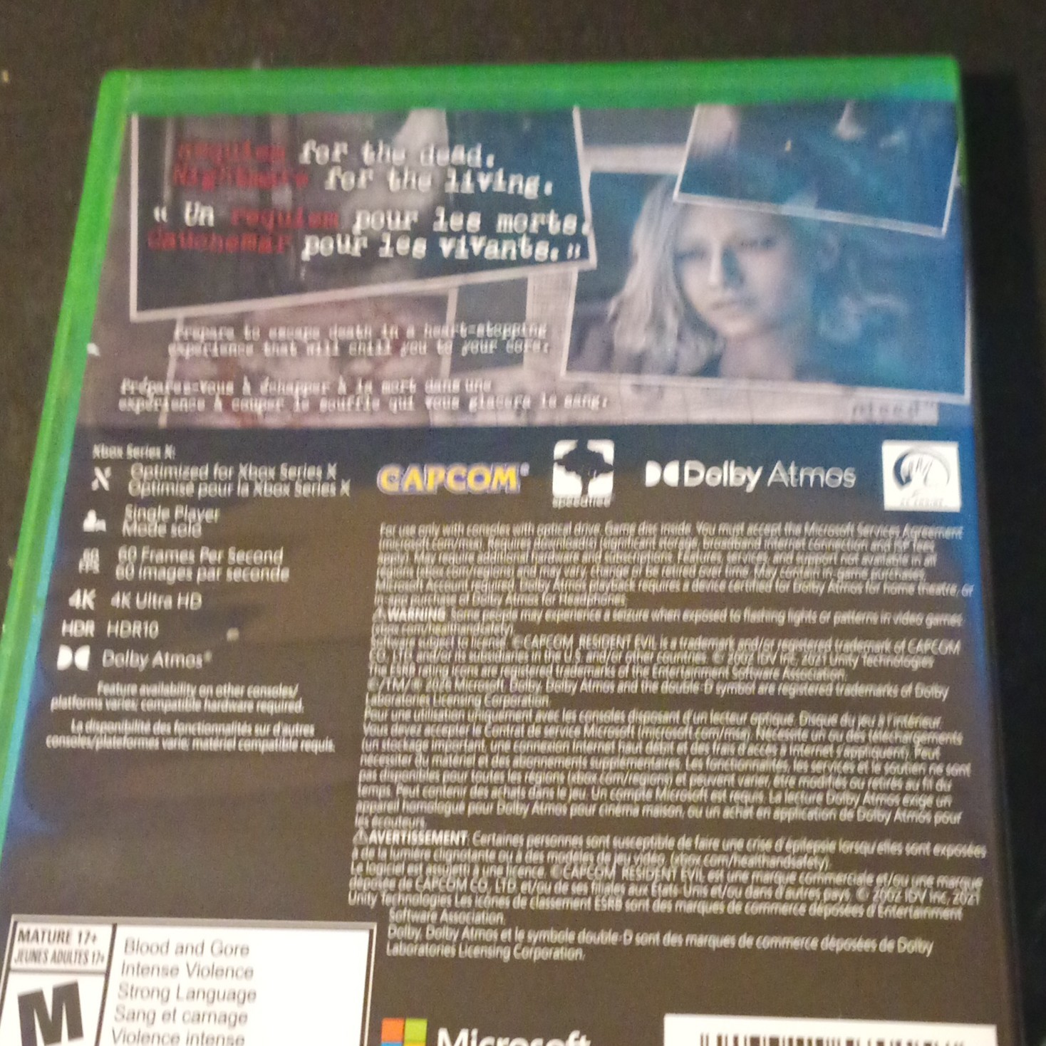 Capcom Resident Evil Requiem Xbox Series X NTSC-U/C M 4K HDR10 Dolby Atmos