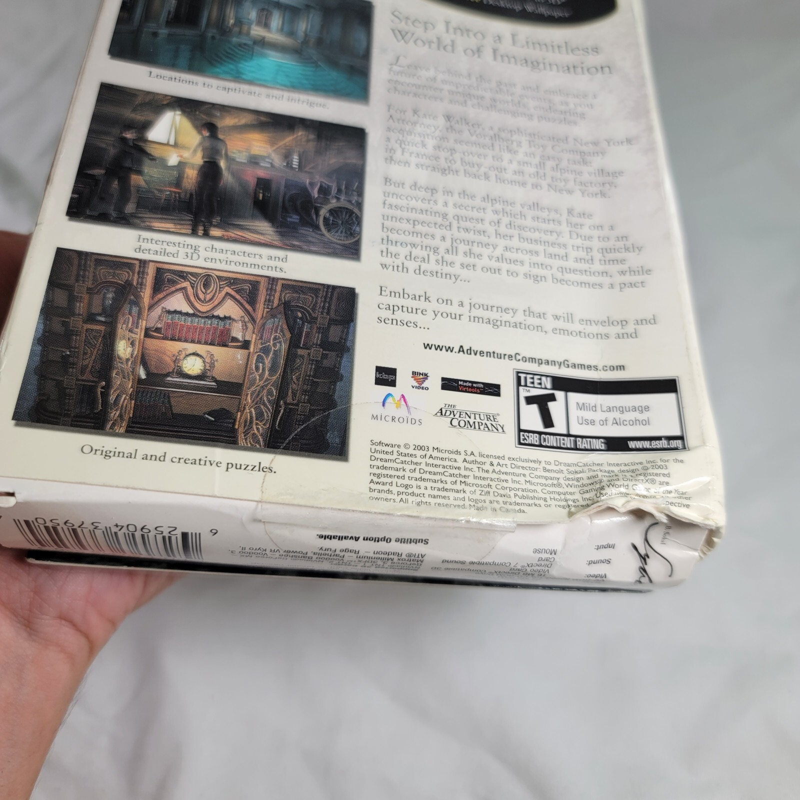 B. Sokal Syberia CD-ROM The Adventure Company Microids PC Game New Sealed