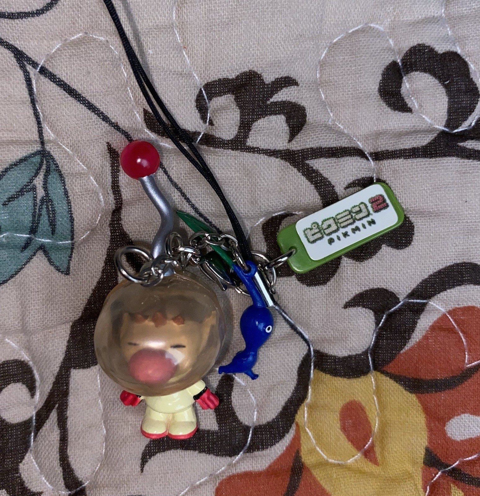 Nintendo ~ Pikmin 2 ~ Captain Olimar & Blue Pikmin ~ Phone Strap ~ EUC