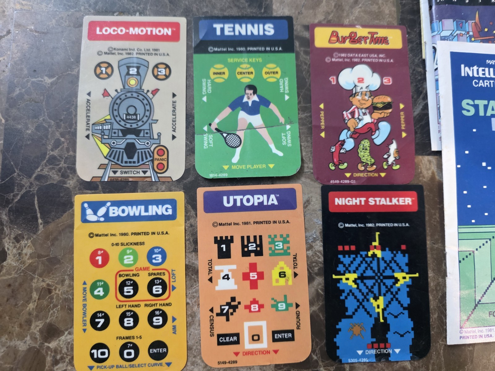 45 (90 individual) sets Authentic Intellivision overlays +15 single +20 manuals