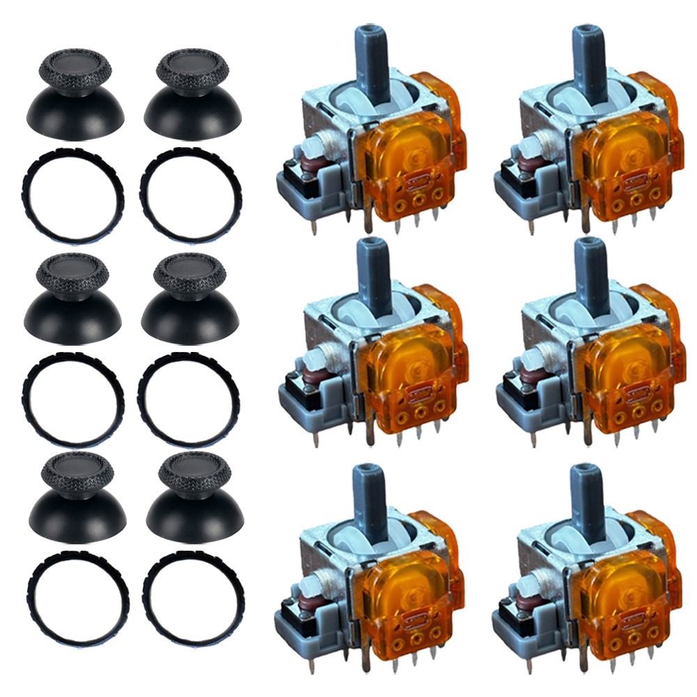 3Sets For PS5 Joystick Upgrade Anti Drift TMR Joysticks Thumbrigs And Rings USA