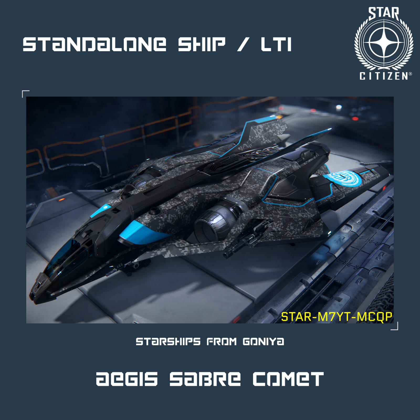 STAR CITIZEN – AEGIS SABRE COMET – LTI – CCU’d – (Lifetime Insurance)