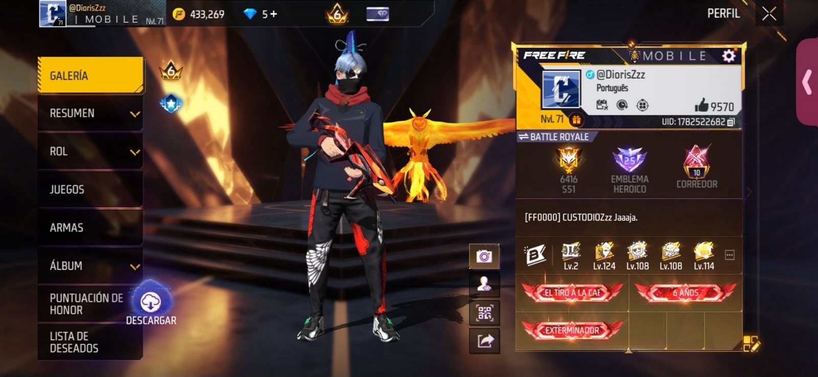 Free Fire Mobile Game Account, BTS Skins, Weapons, Medals, Digital